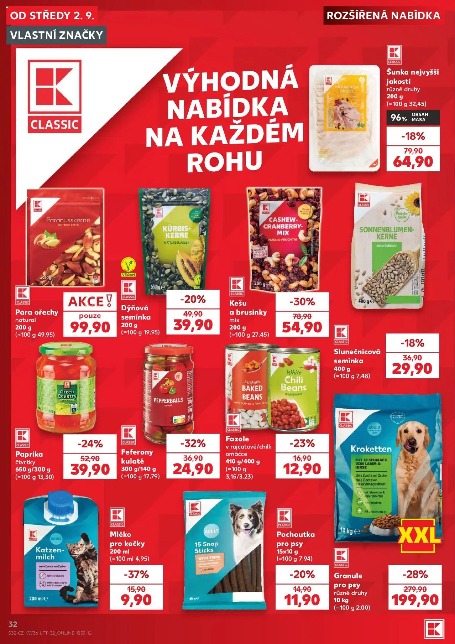 Kaufland leták - Praha 8 od 02.09.2026 | Strana: 32 | Produkty: Vegan, Granule, Paprika, Protein