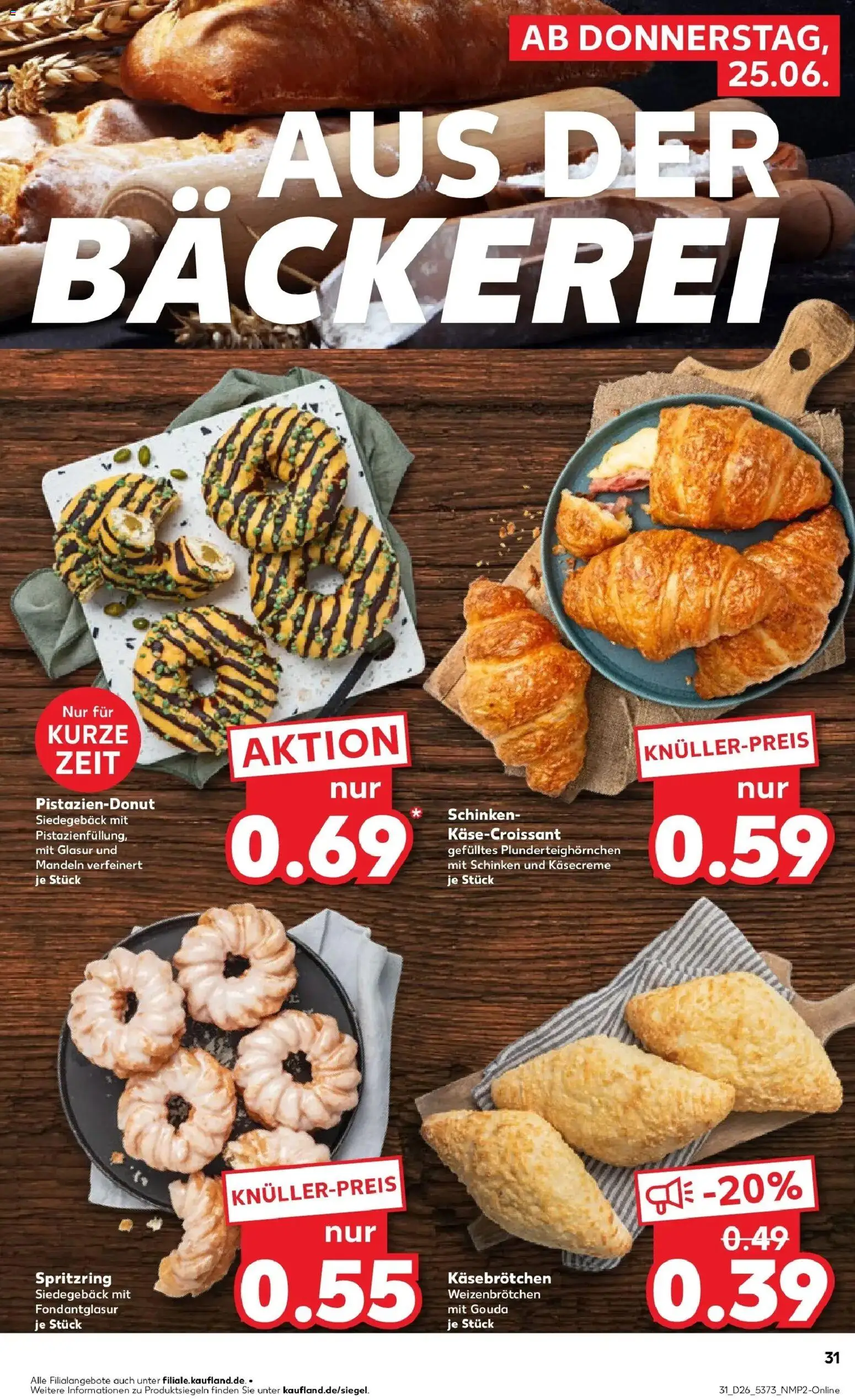 Kaufland Prospekt Bad Segeberg – gültig ab 22.06.2026 | Seite: 40 | Produkte: Bäckerei, Gouda, Mandeln, Croissant