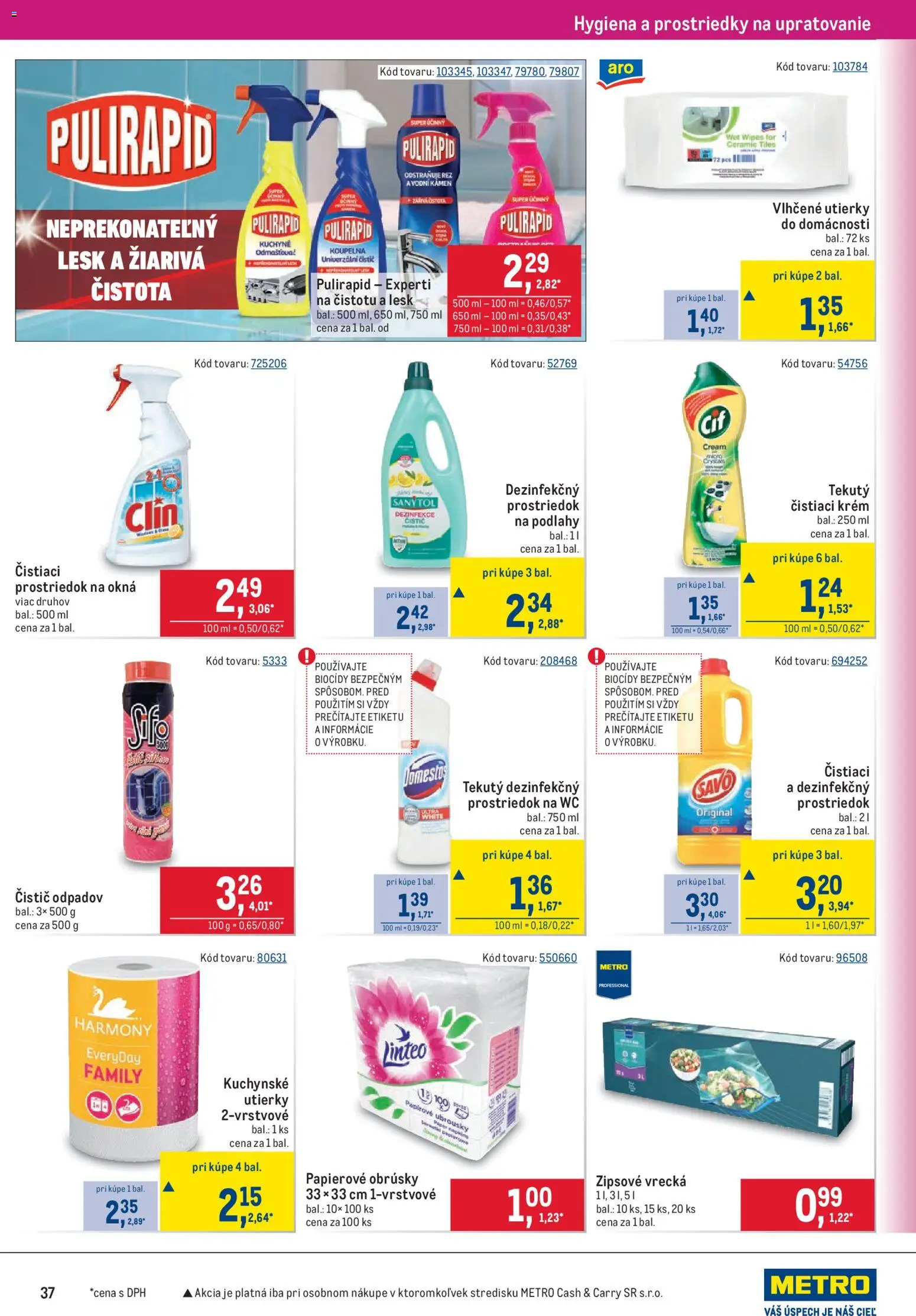 Nové Metro akcie – leták je platný od 03.06.2026 | Strana: 37 | Produkty: Wc, Sanytol, Kuchyne, Krém