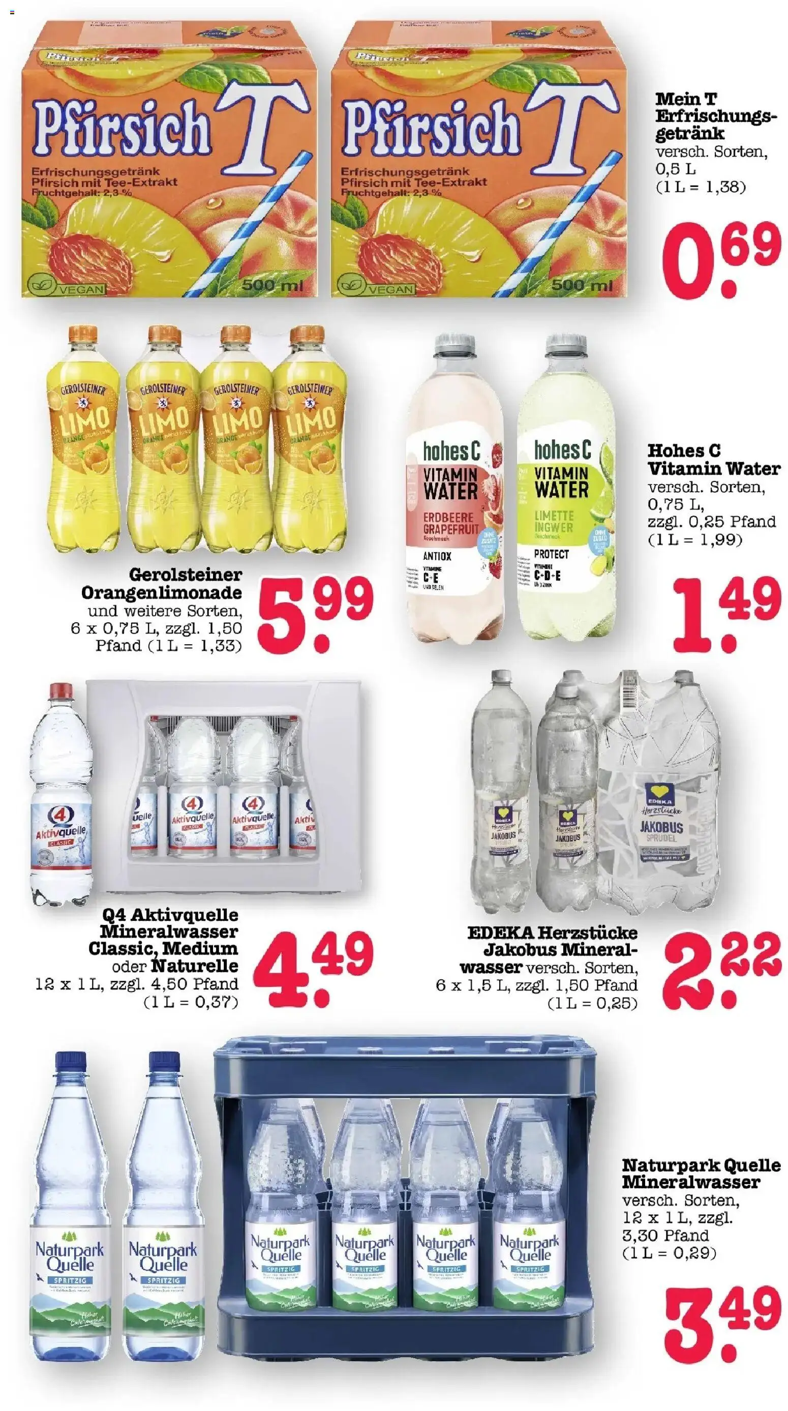 Edeka Prospekt Heidelberg (ab 17.08.2026) » Angebote Online | Seite: 44 | Produkte: Mineralwasser, Grapefruit, Hohes c, Gerolsteiner