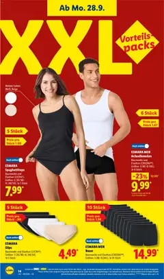ESMARA MEN, Boxer, Baumwolle und Elasthan (CREORA™)., Größen: 5 (M)-8 (XXL). Je 10 Stück ab 28.09.2026 gültig | Seite: 30 | Produkte: Boxer