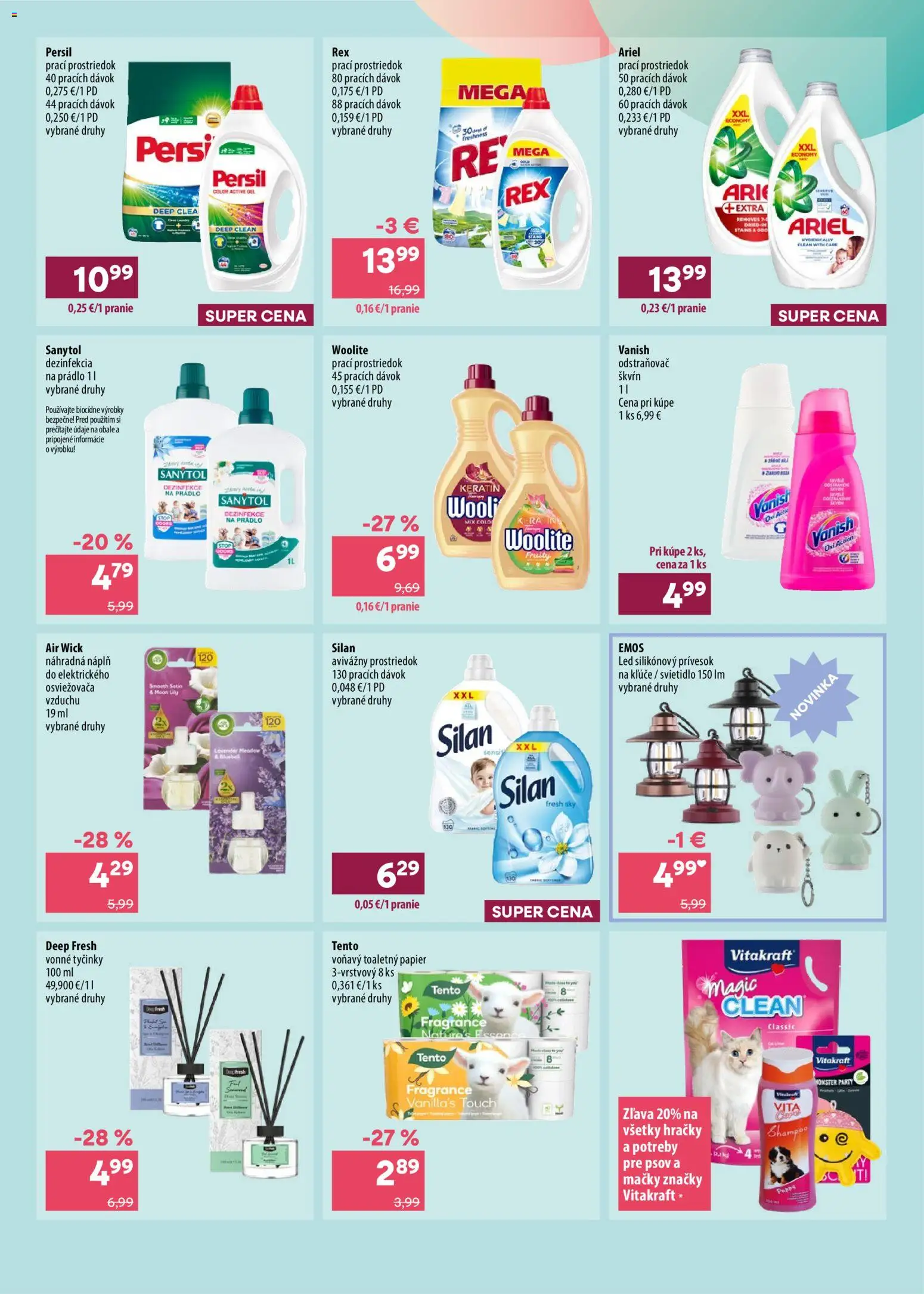 Nové 101 drogerie akcie – leták je platný od 08.07.2026 | Strana: 9 | Produkty: Svietidlo, Led, Sanytol, Vanish