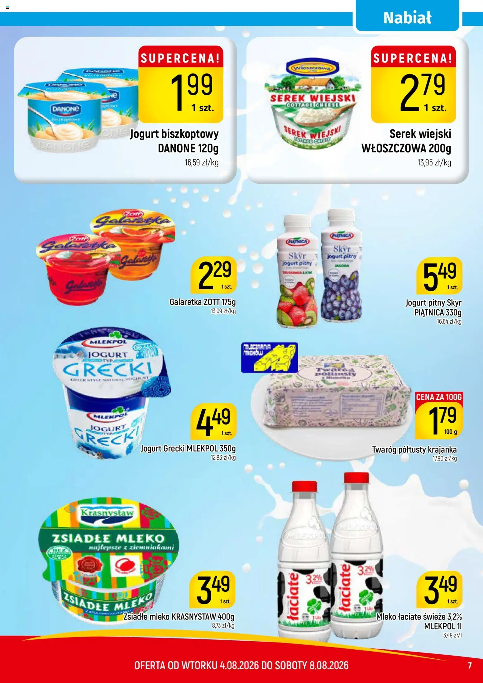 Piotruś Pan gazetka od 04.08.2026 | Strona: 7 | Produkty: Jogurt grecki, Galaretka, Jogurt, Skyr