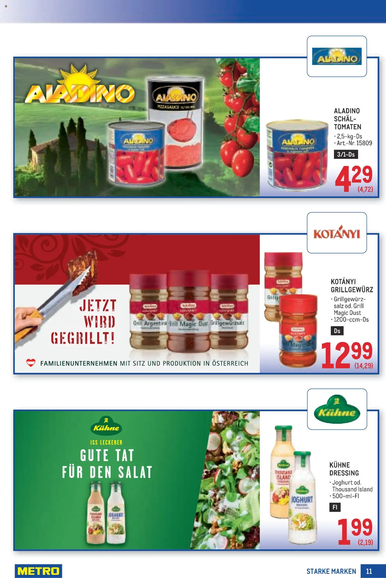 Metro angebote Starke Marken gültig ab 25.06.2026 | Seite: 11 | Produkte: Salat, Salz, Joghurt, Tomaten