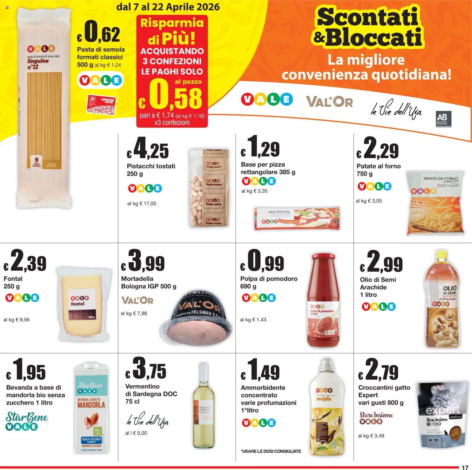 Volantino Sì con Te del 07.04.2026 | Pagina: 17 | Prodotti: Zucchero, Pomodoro, Mortadella, Pistacchi