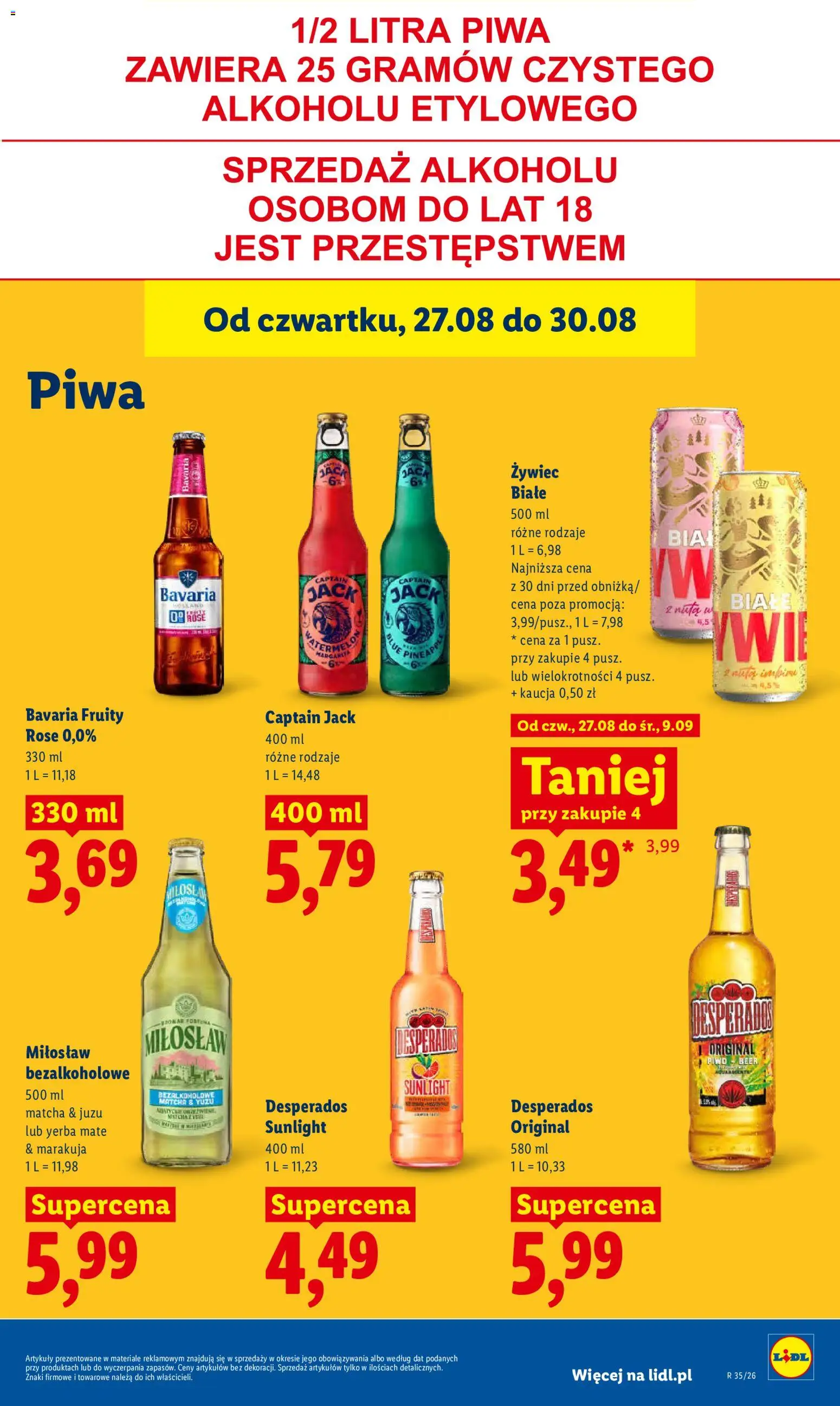 Lidl Polsko leták od 27.08.2026 | Strana: 67 | Produkty: Yerba mate, Desperados, Matcha, Marakuja