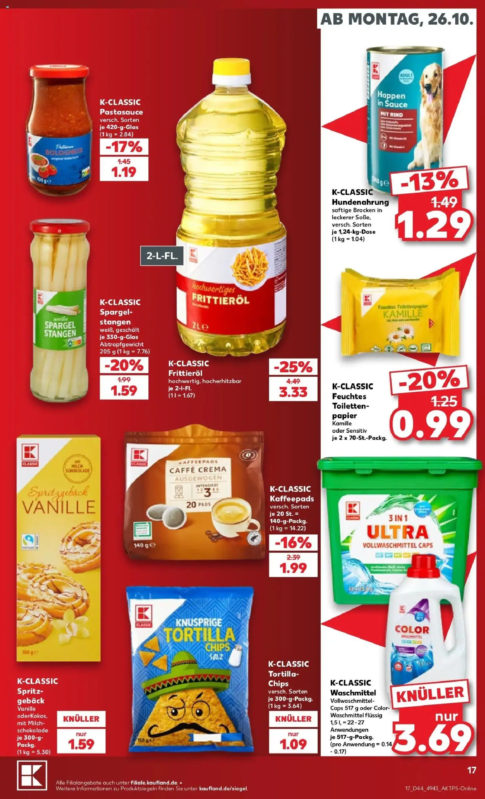 Prospekt Kaufland ab 26.10.2026 » Angebote Online zum Blättern | Seite: 21 | Produkte: Milch, Spargel, Vanille, Salz