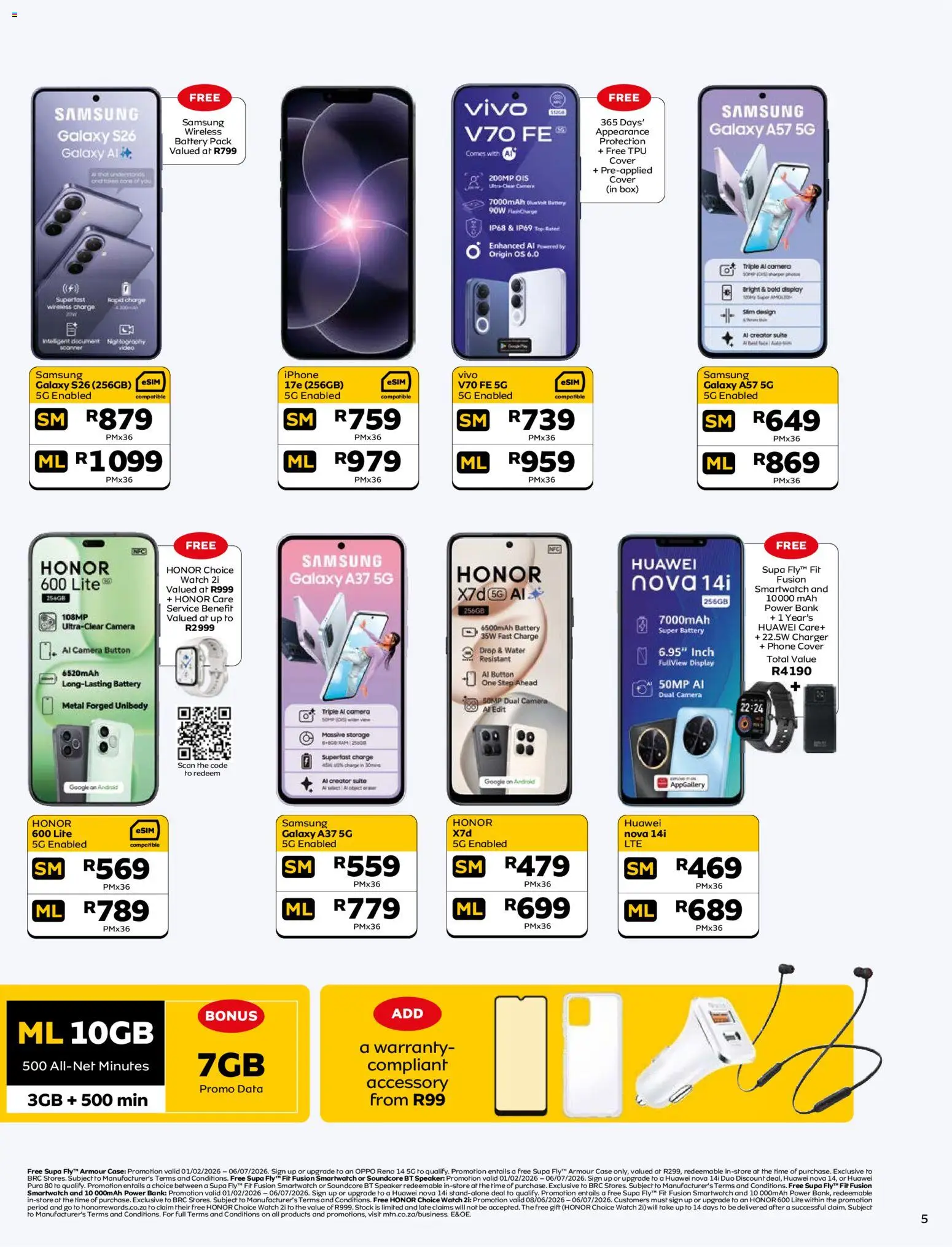New MTN catalogue – valid from 08.06.2026 | Page: 5 | Products: Data, Watch, Box, Water