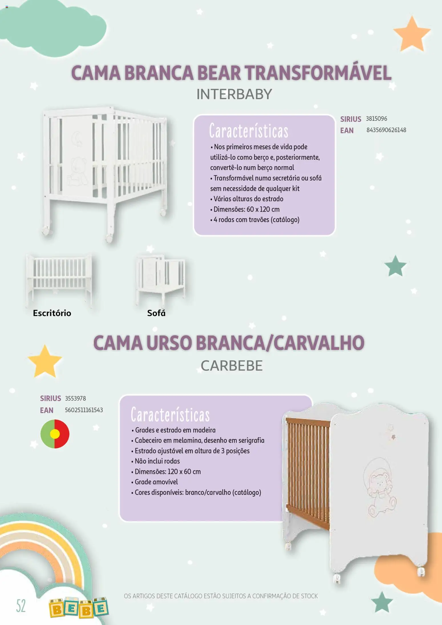 Auchan - Catálogo Puericultura │ válido de 13/01/2026 | Página: 52 | Produtos: Cama, Sofá, Berço