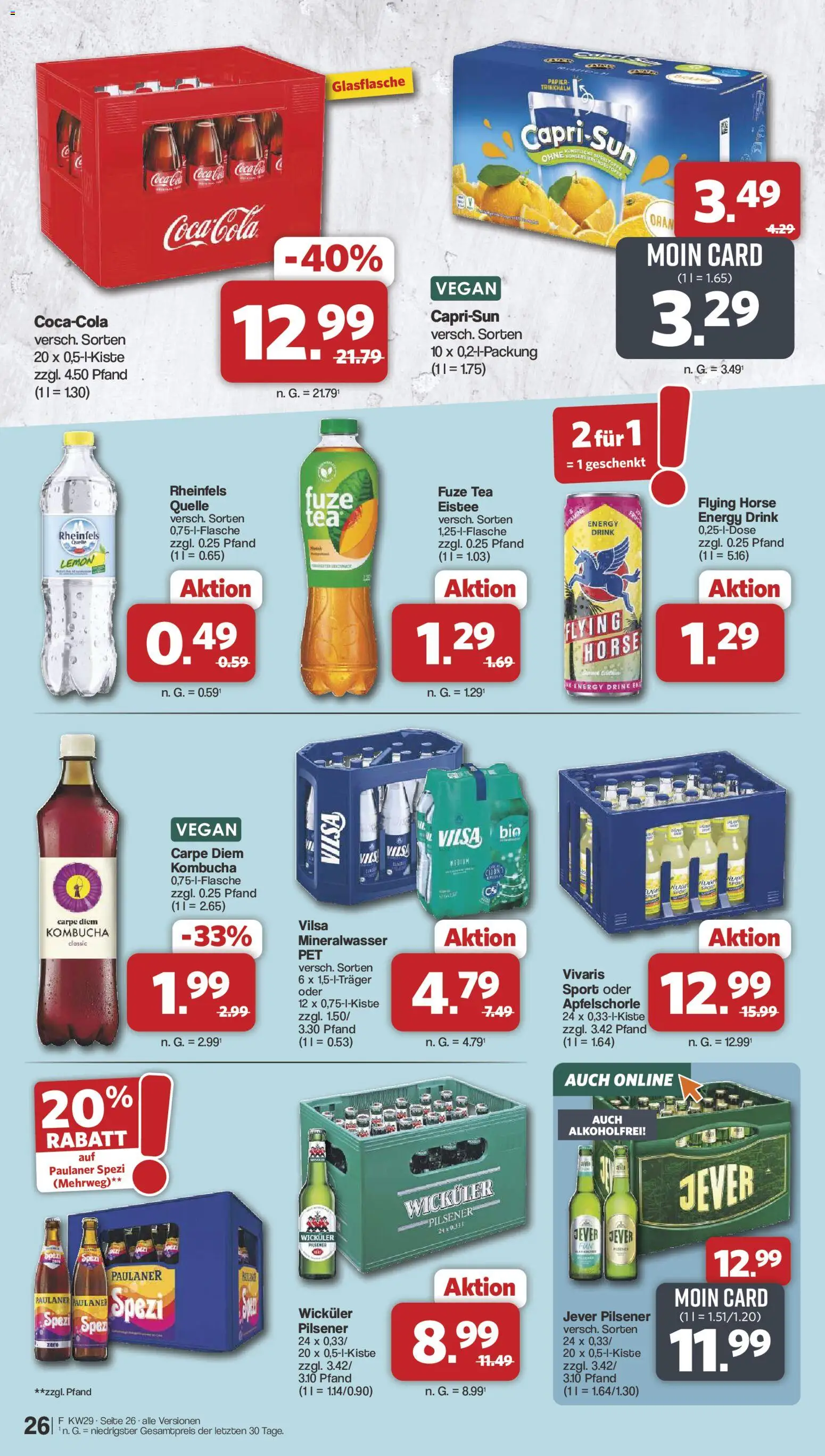 Famila Nordwest Prospekt – gültig ab 13.07.2026 | Seite: 26 | Produkte: Coca cola, Cola, Paulaner spezi, Paulaner