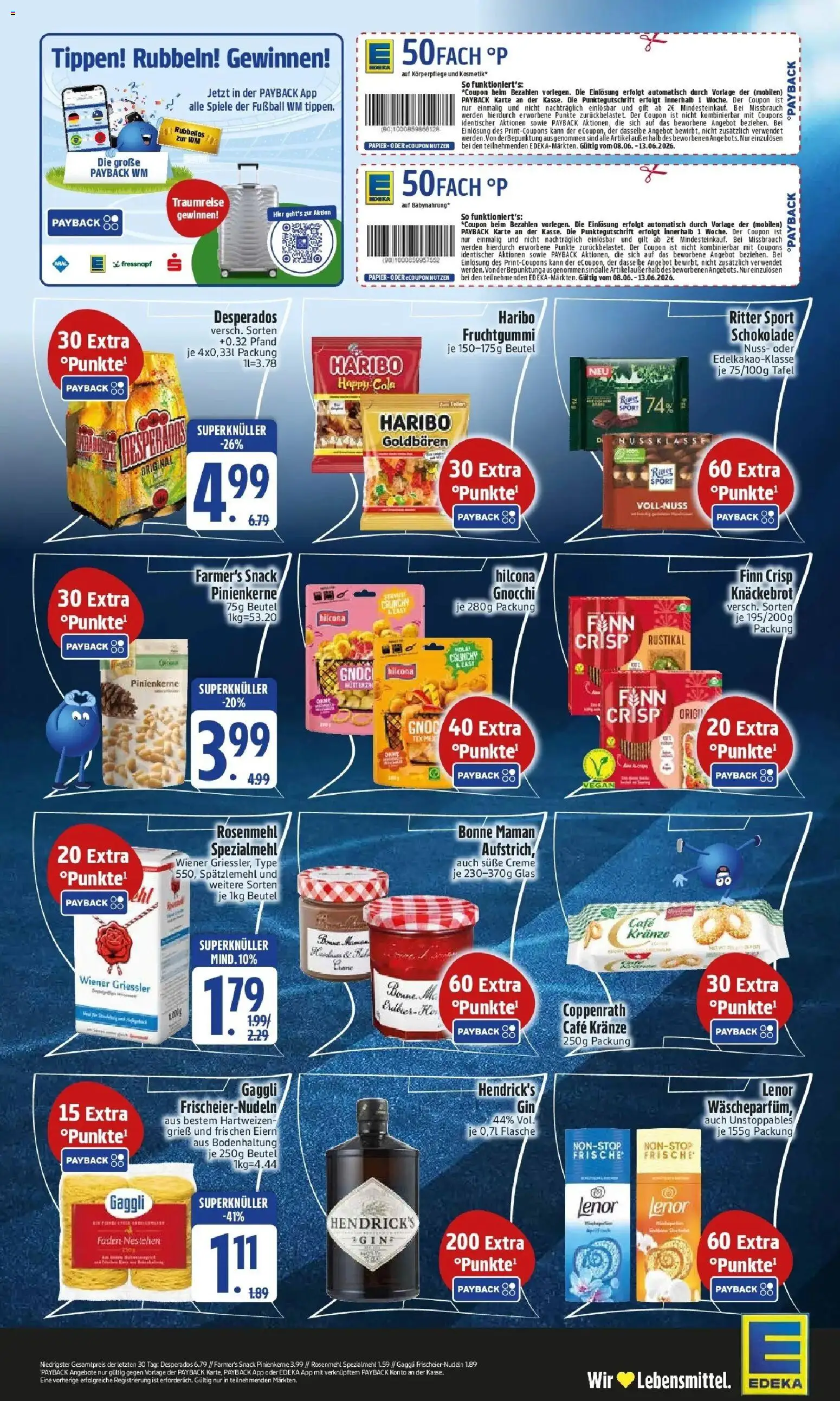 Edeka prospekt Neusäß-Steppach – gültig ab 08.06.2026 | Seite: 2 | Produkte: Lenor, Schokolade, Gin, Bonne maman