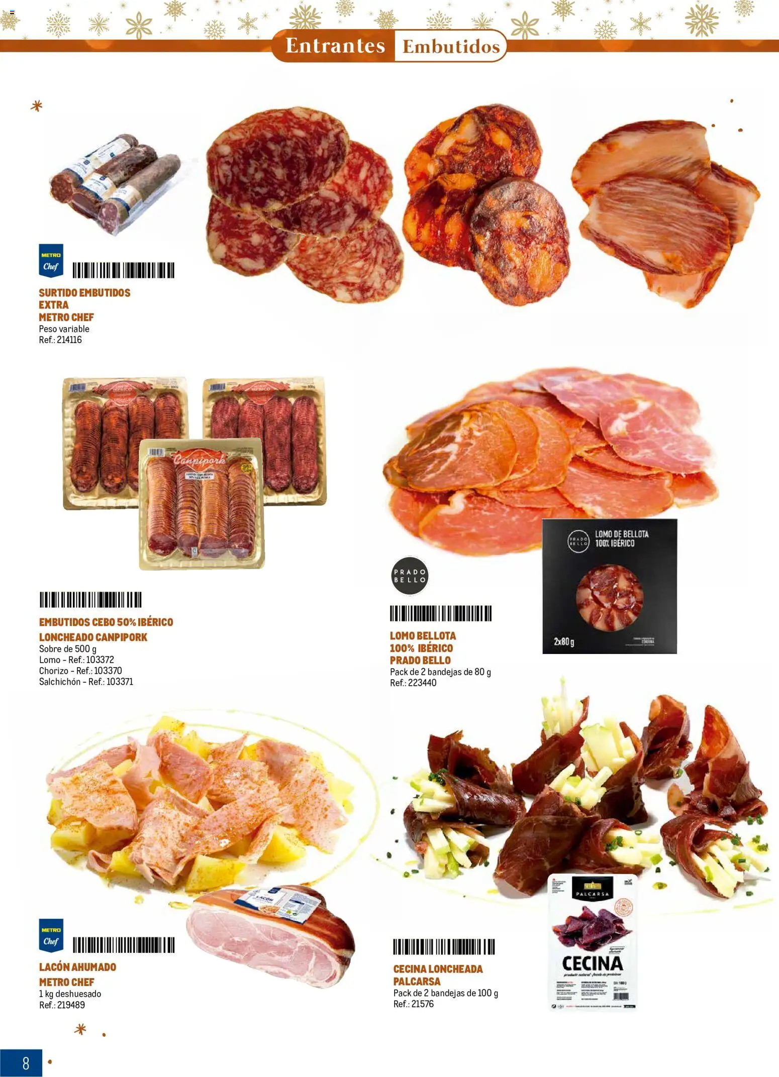 Makro Navidad │ válido desde el 08/10/2026 | Página: 8 | Productos: Lomo, Embutidos, Peso, Loncheado