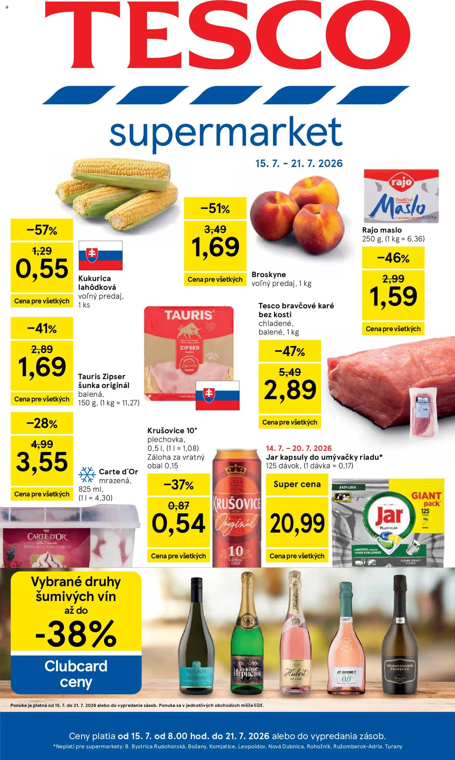 Tesco Supermarket - leták od 15.07.2026 catalogue cover