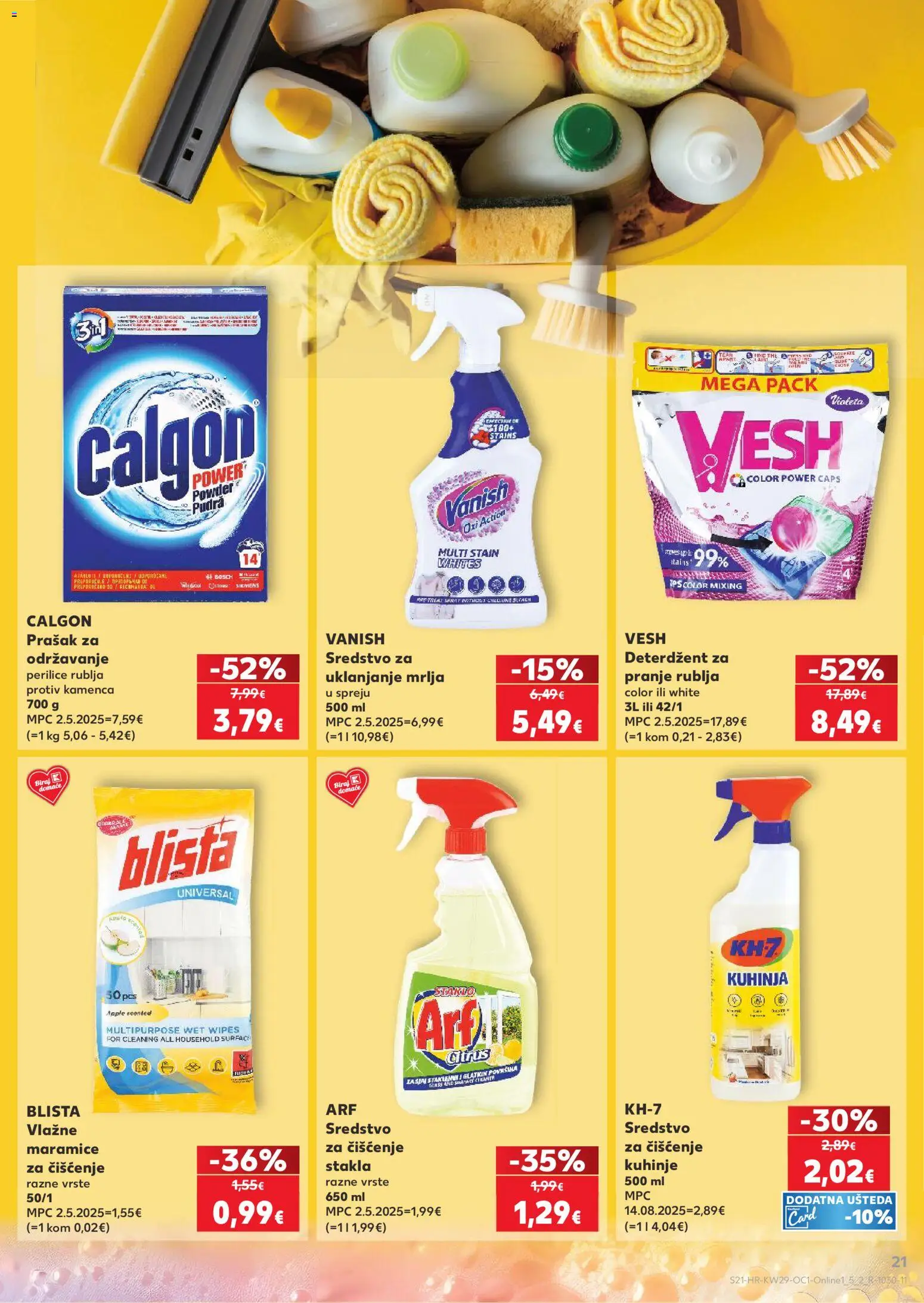 Kaufland katalog | vrijedi od 15.07.2026 | Stranica: 21 | Proizvodi: Vlažne maramice, Deterdžent za pranje rublja, Deterdžent, Violeta