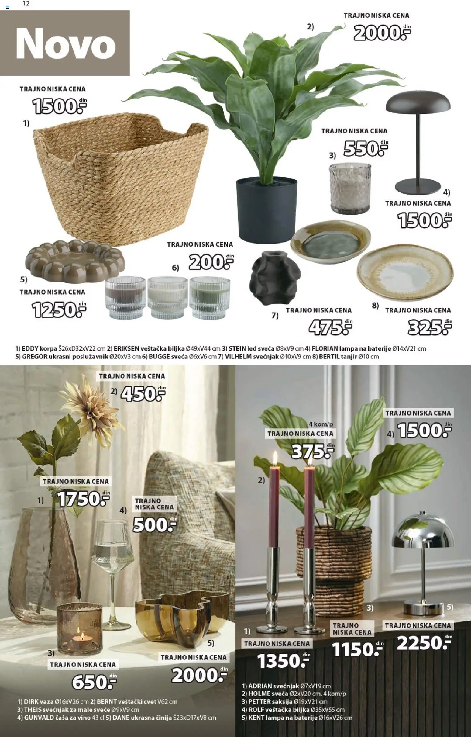 Jysk katalog - važi od 09.10.2026 | Strana: 12 | Proizvode: Tanjir, Korpa, Vino, Baterije