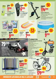 E.leclerc katalog akcije – veljaven od 24.06.2026 | Stran: 41 | Izdelki: Baterija, Teza, Okvir, Trampolin