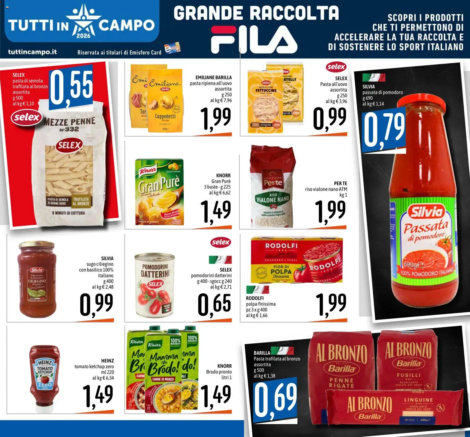 Volantino Emisfero del 24/09/2026 | Pagina: 3 | Prodotti: Riso, Passata di pomodoro, Semola, Sugo
