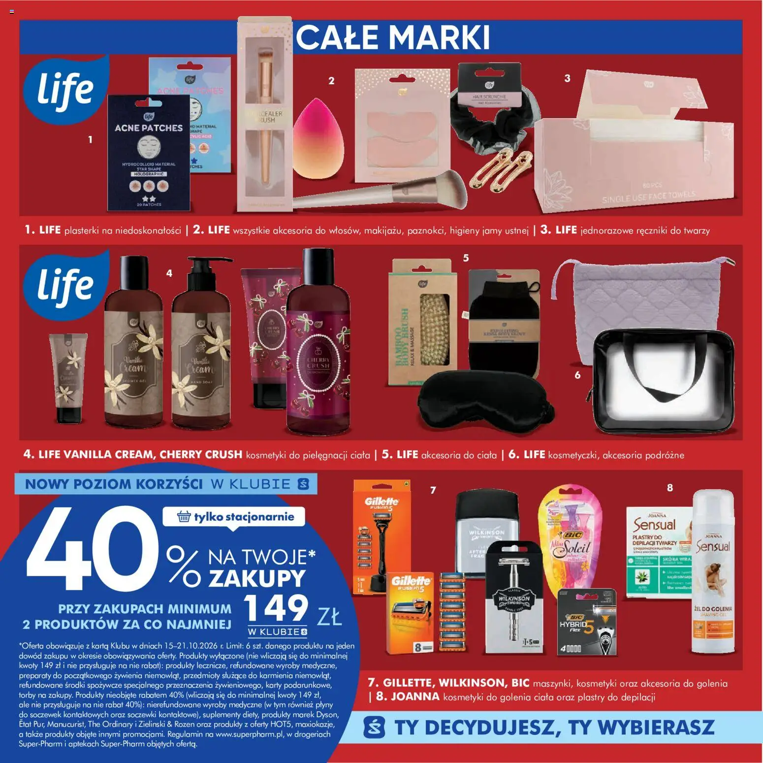 Super-pharm gazetka od 15.10.2026 | Strona: 9 | Produkty: Karta, Gillette, Kosmetyki