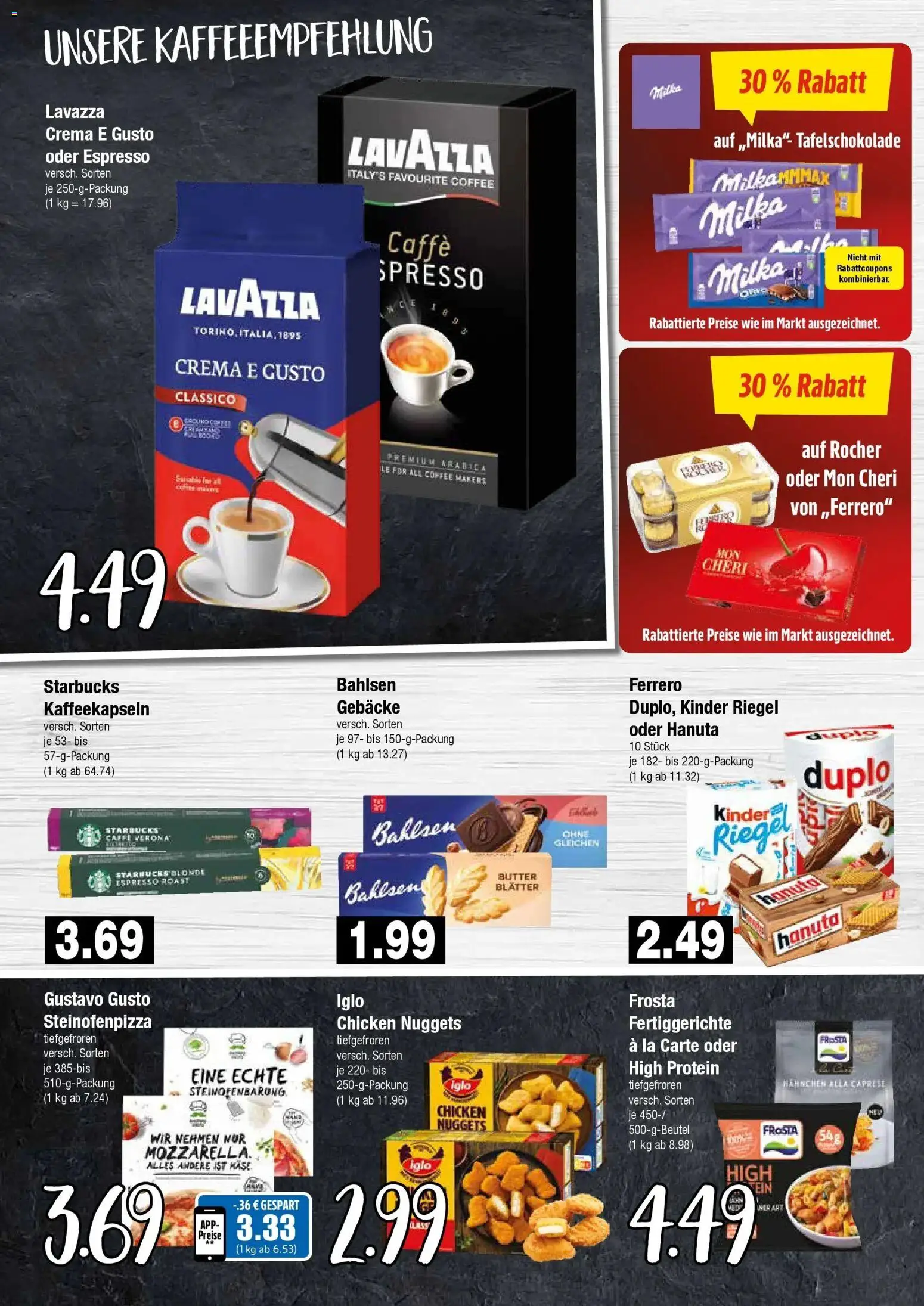 Edeka Prospekt Hamburg (ab 28.09.2026) » Angebote Online | Seite: 6 | Produkte: Gustavo gusto, Iglo, Kinder riegel, Frosta