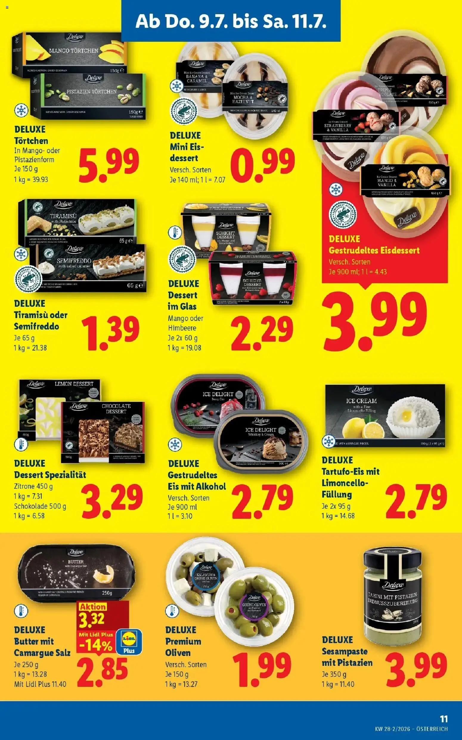 Lidl Flugblatt - Wien, Langenzersdorf, Zwettl gültig ab 09.07.2026 | Seite: 13 | Produkte: Whiskey, Zitrone, Mango, Butter