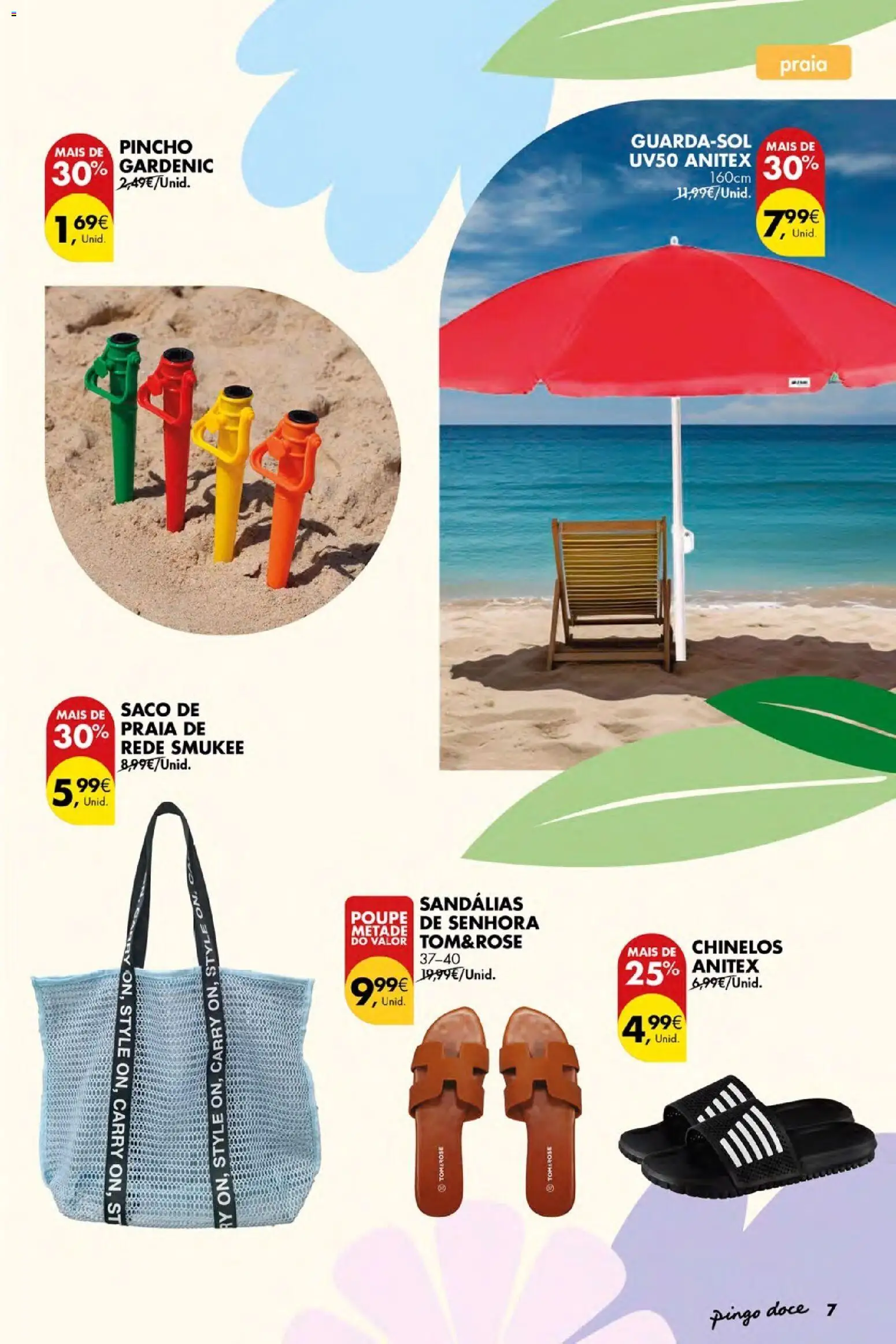 Pingo Doce Bazar Ar Livre Açores │ válido de 04.06.2026 | Página: 7 | Produtos: Chinelos, Sandálias