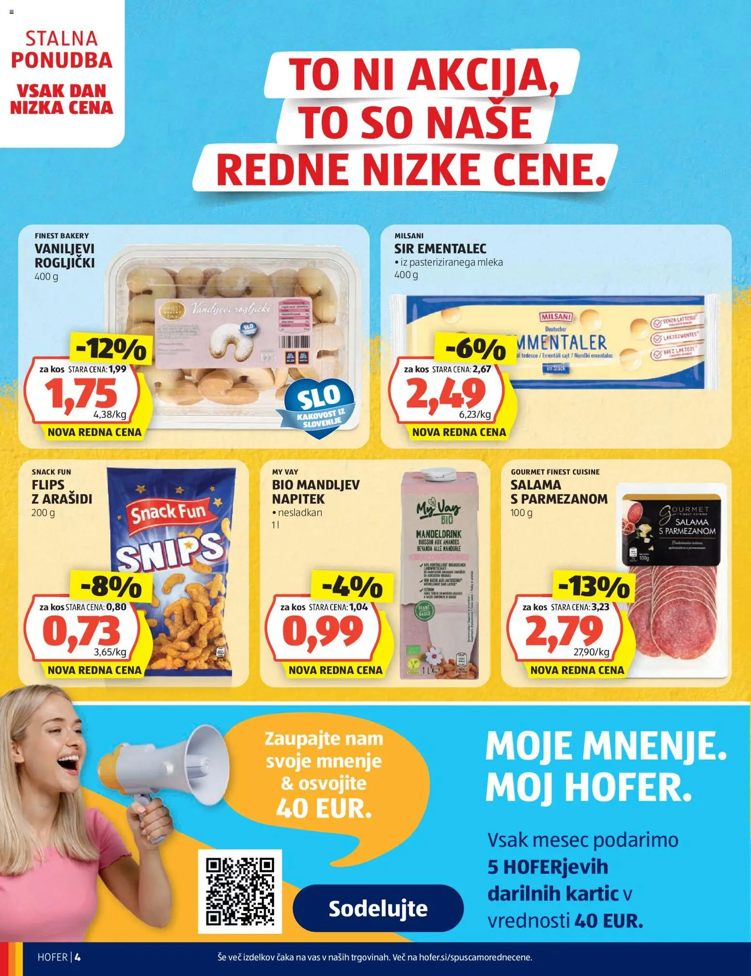 Hofer SI katalog | vrijedi od 28.10.2026 | Stranica: 4 | Proizvodi: Flips, Sir, Salama