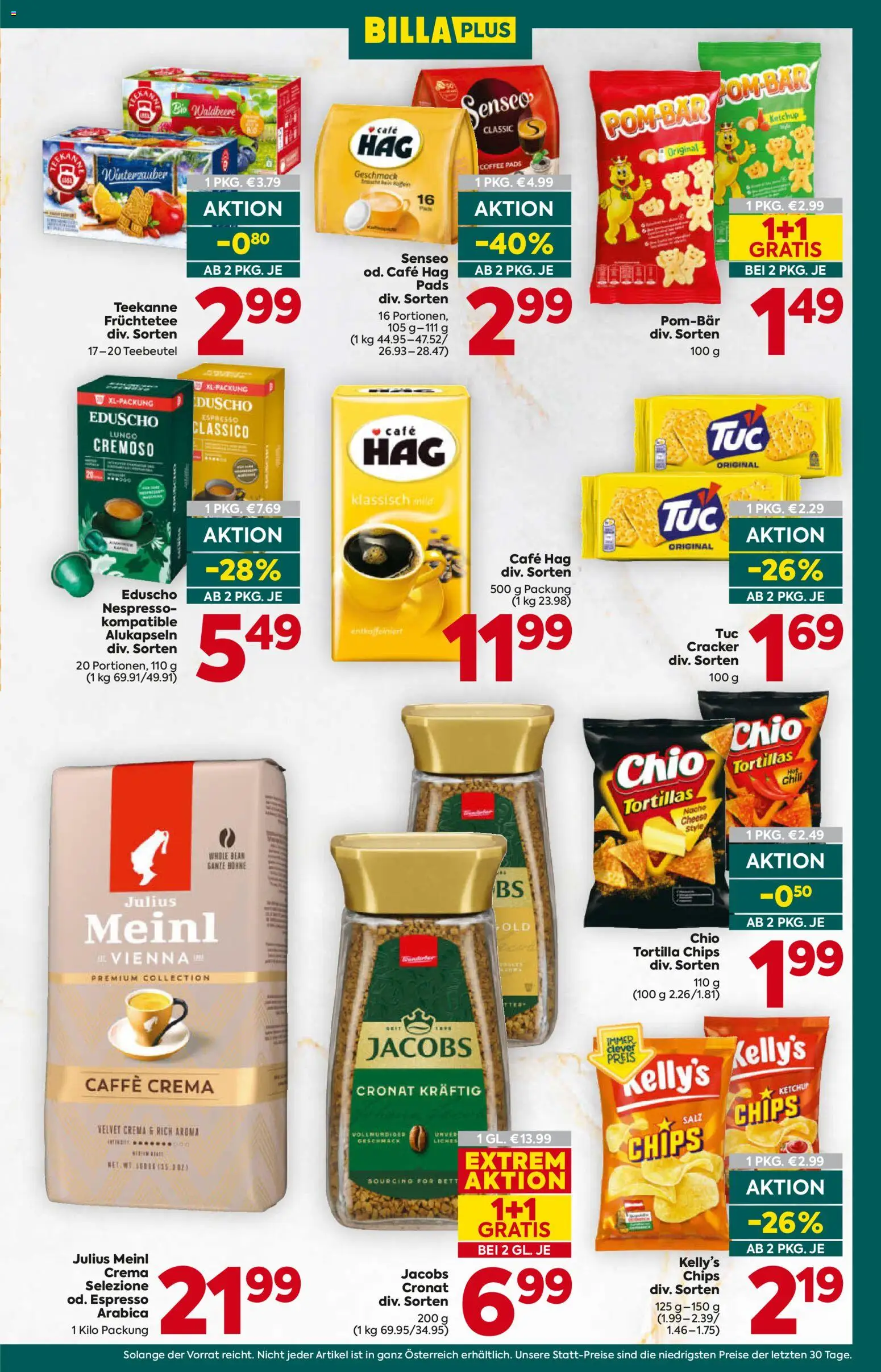Billa Plus Flugblatt gültig ab 29.10.2026 | Seite: 15 | Produkte: Ketchup, Chili, Bett, Früchtetee
