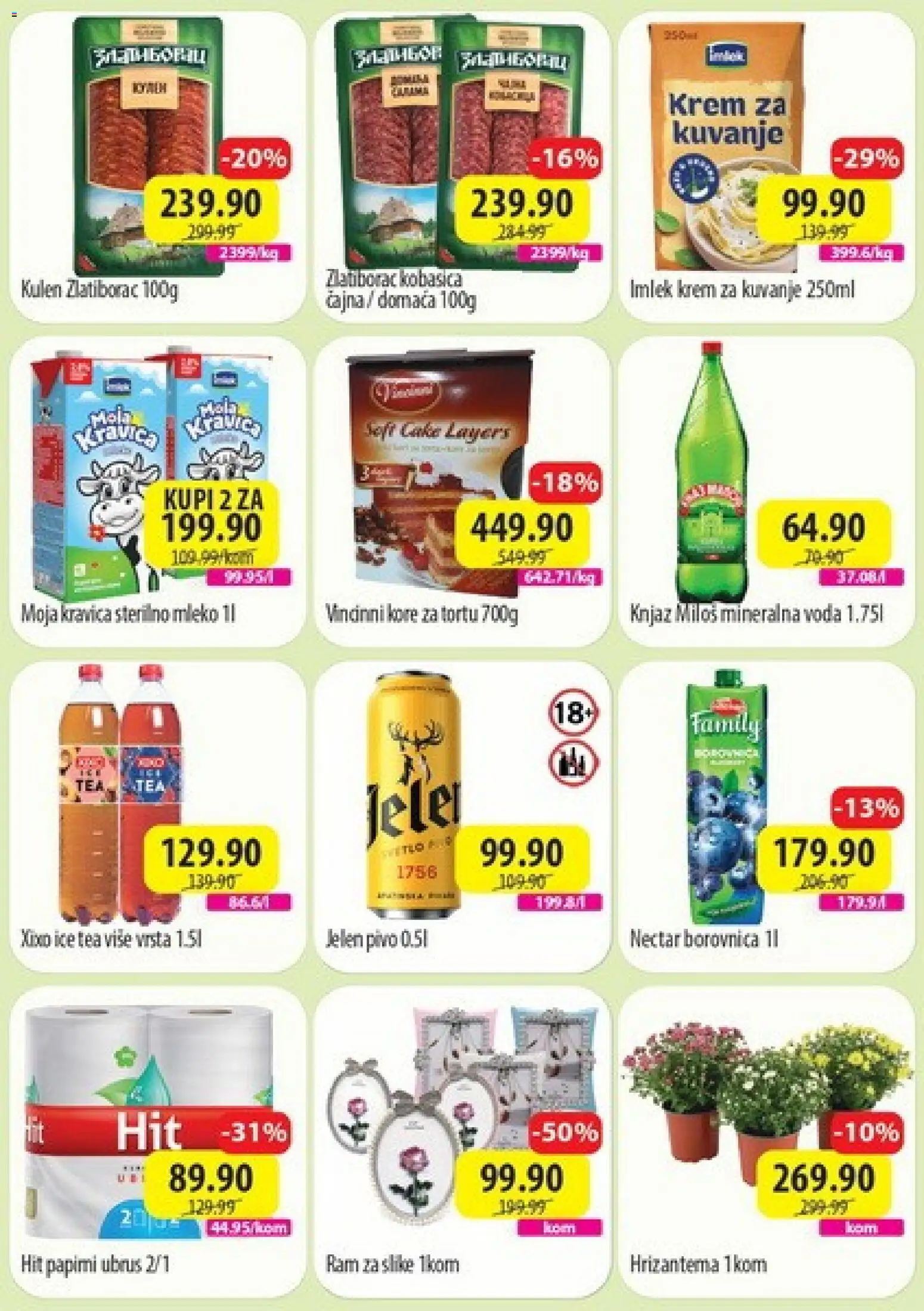 Senta Promet katalog - važi od 26.10.2026 | Strana: 2 | Proizvode: Kulen, Kore za tortu, Kobasica, Krem