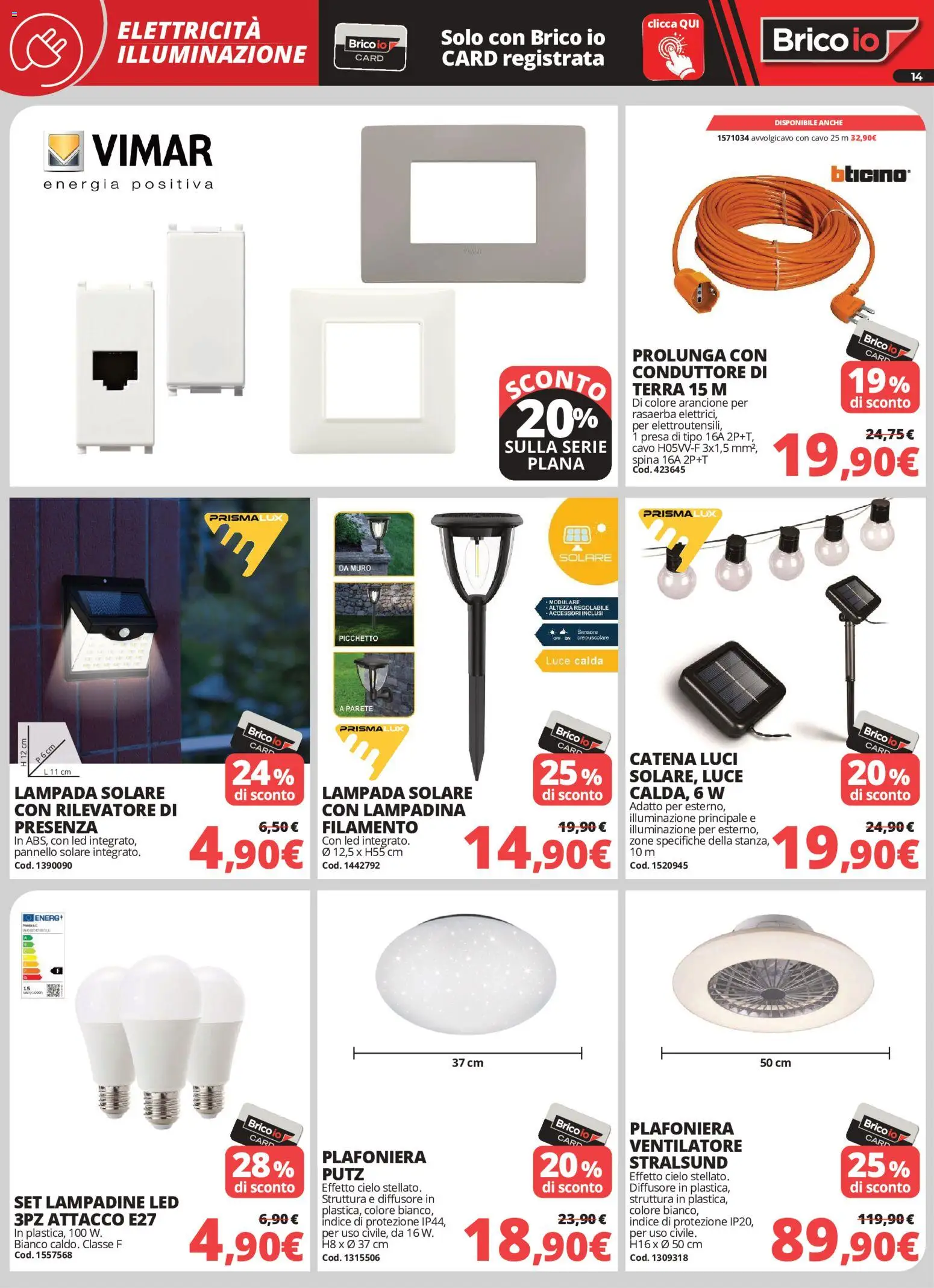 Volantino Brico io del 07.05.2026 | Pagina: 14 | Prodotti: Ventilatore, Cavo, Presa, Terra
