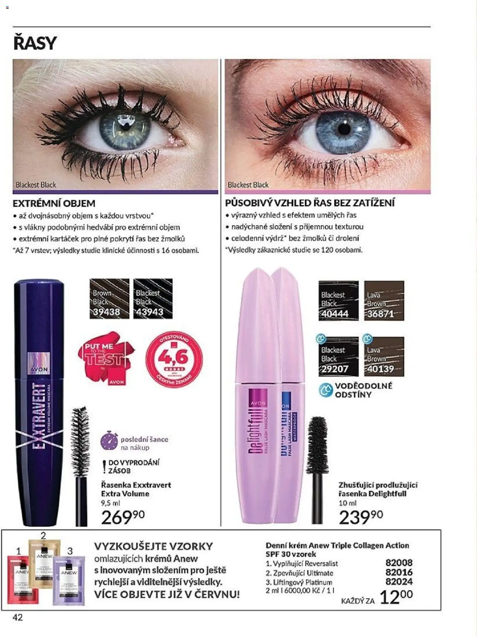 Avon Katalog 05/2026 od 01.05.2026 | Strana: 42 | Produkty: Test, Krém, Řasenka