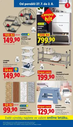 Náhled letáku LIVARNO Botník, výklopné přihrádky, 58,5 x 105 x 17 cm od 27.07.2026 | Strana: 11 | Produkty: Polička, Madlo, Stolička, Teleskopický botník