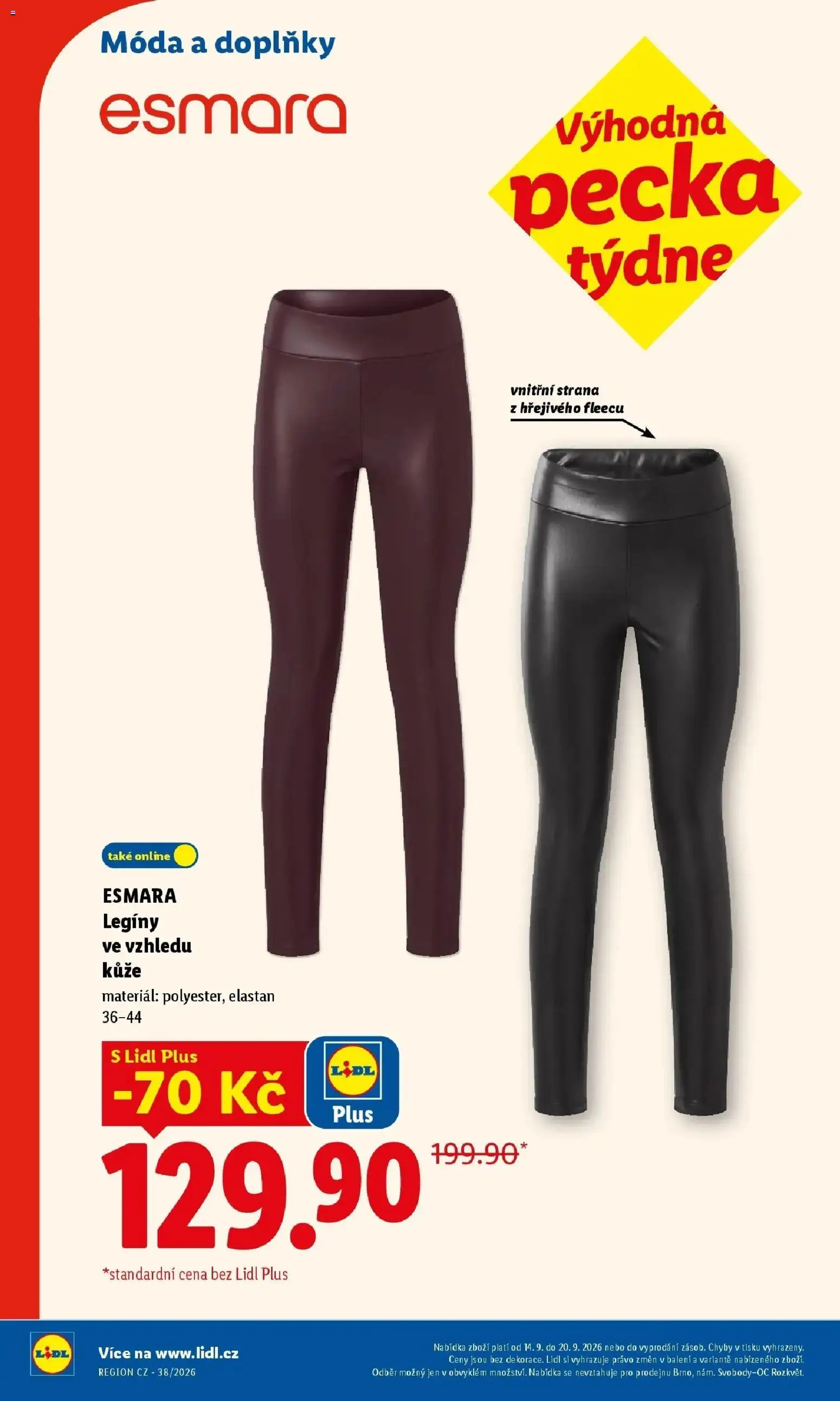 Lidl leták od 14.09.2026 - Nový akční leták | Strana: 3 | Produkty: Legíny