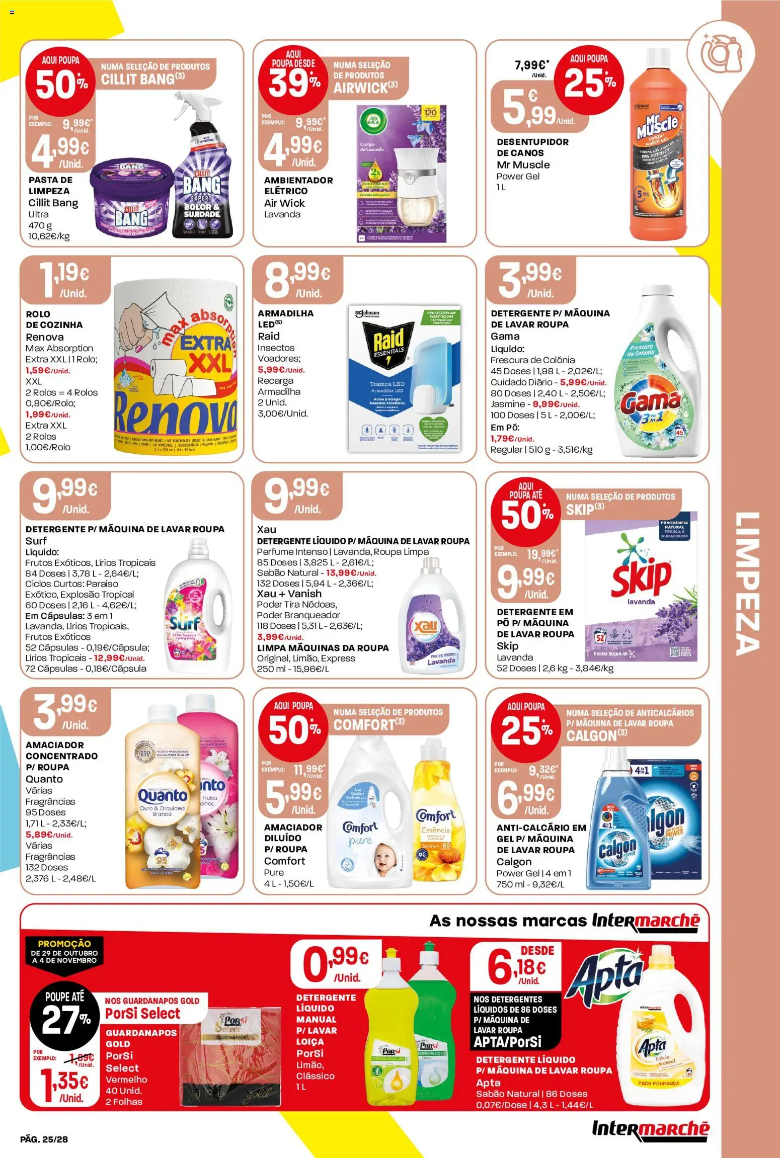 Intermarché folheto Contact │ válido de 29/10/2026 | Página: 25 | Produtos: Anticalcário, Orquídea, Detergente, Cápsulas