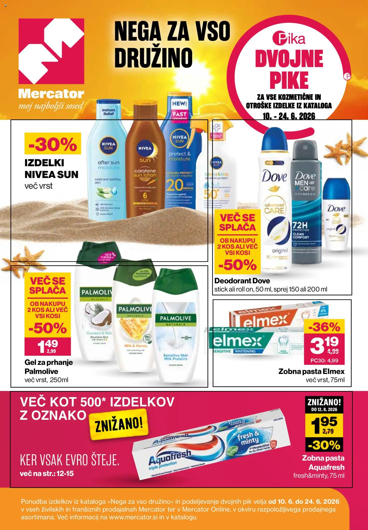 Novi Mercator katalog ponudbe – veljaven od 09.06.2026 | Stran: 1 | Izdelki: Gel za prhanje, Deodorant, Zobna pasta, Sal