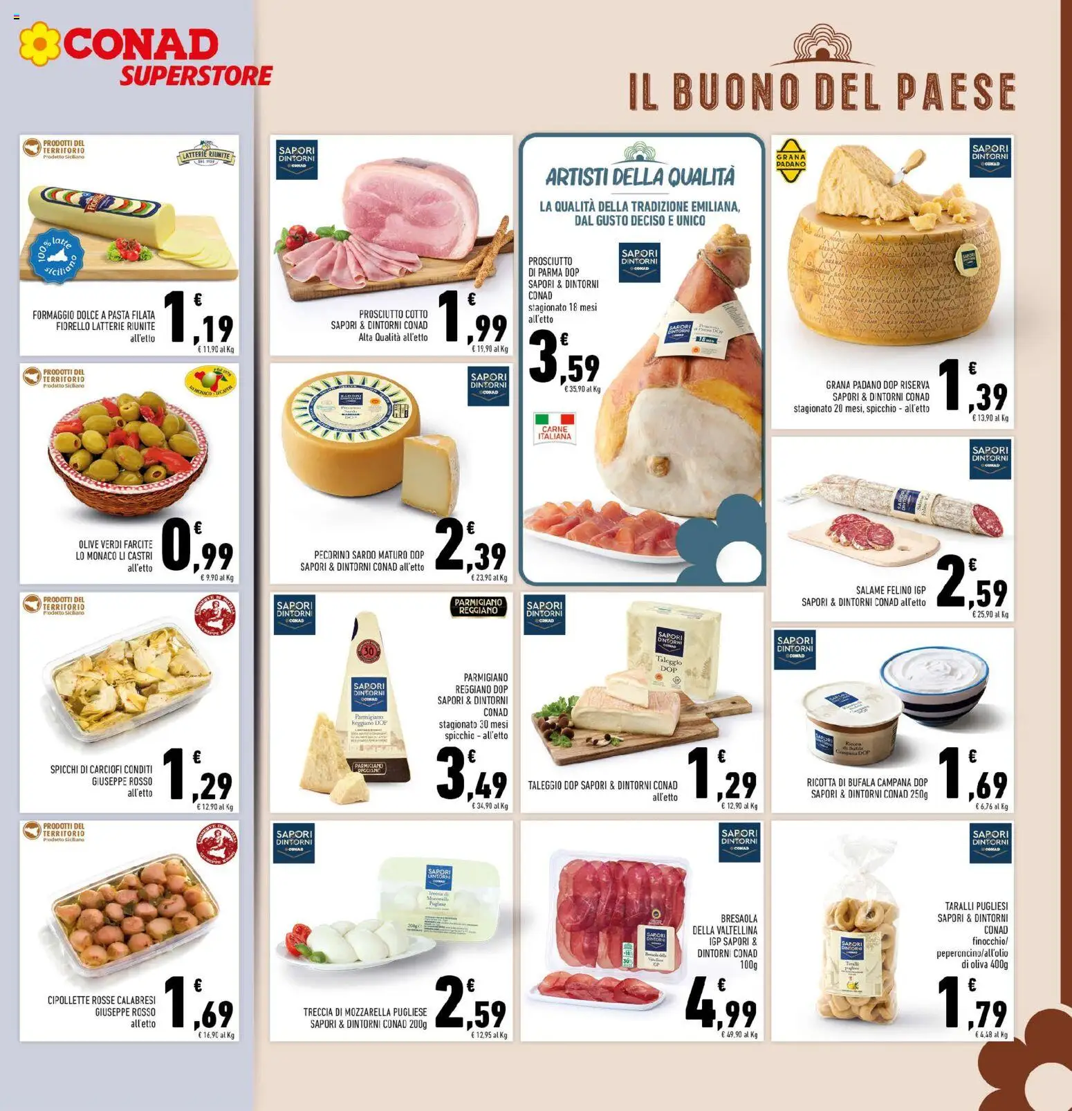 Volantino Conad del 04.06.2026 | Pagina: 11 | Prodotti: Salame, Latte, Prosciutto, Pecorino