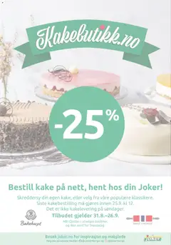 Forhåndsvisning av Joker kundeavis gyldig fra 21/09/2026 | Side: 22 | Produkter: Kake