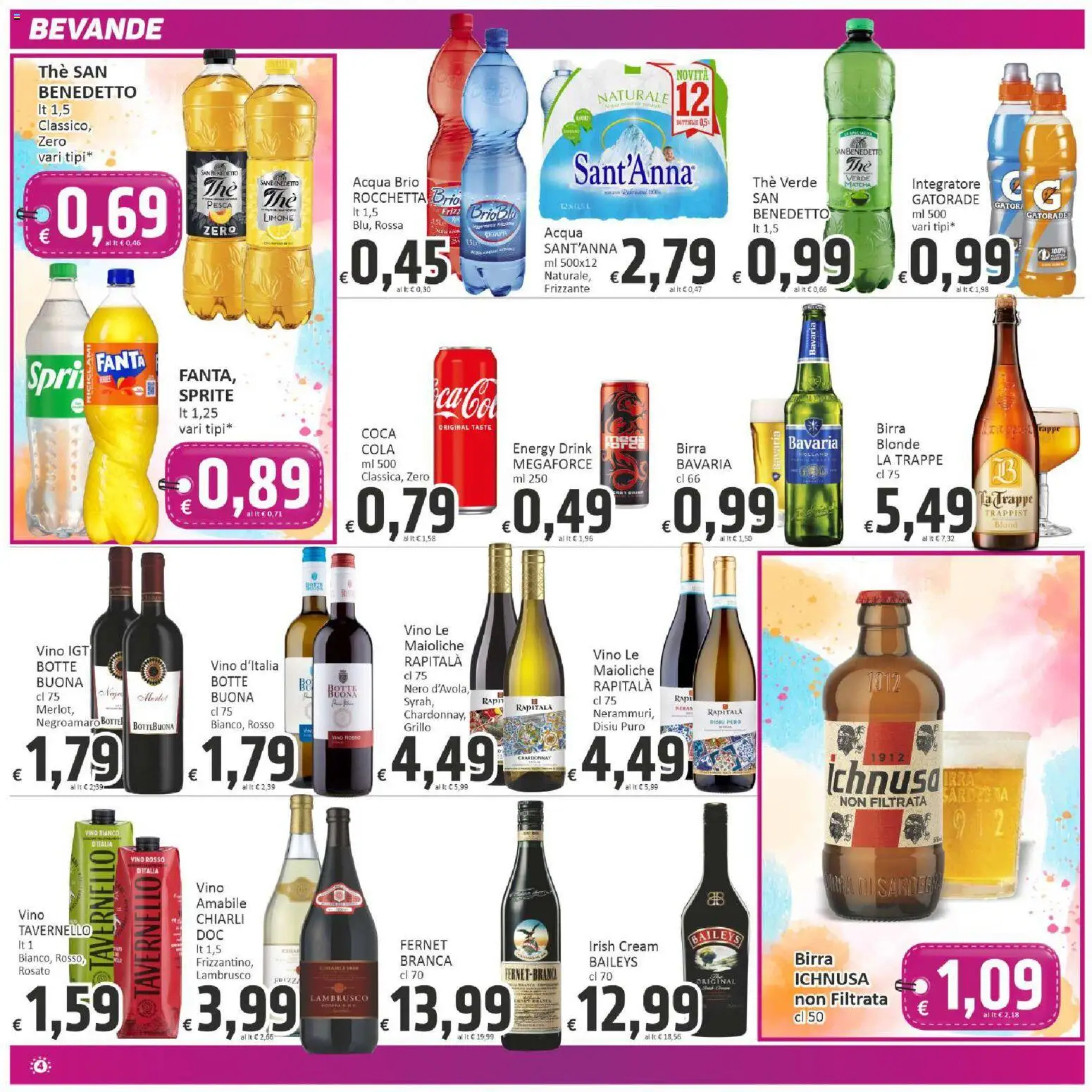 Volantino Paghi Poco del 10/07/2026 | Pagina: 4 | Prodotti: Acqua, Pesca, The, Vino bianco