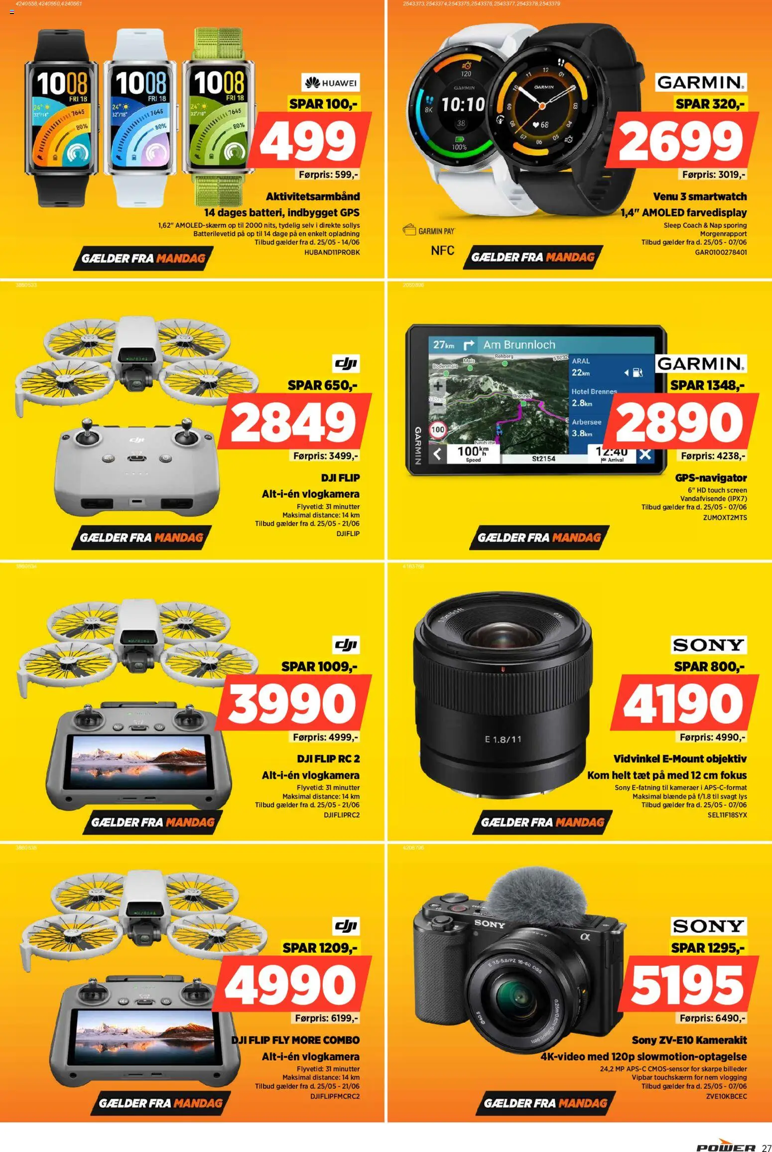 Power tilbudsavis – gyldig fra 22.05.2026 | Side: 27 | Produkter: GPS, Kameraer, Smartwatch