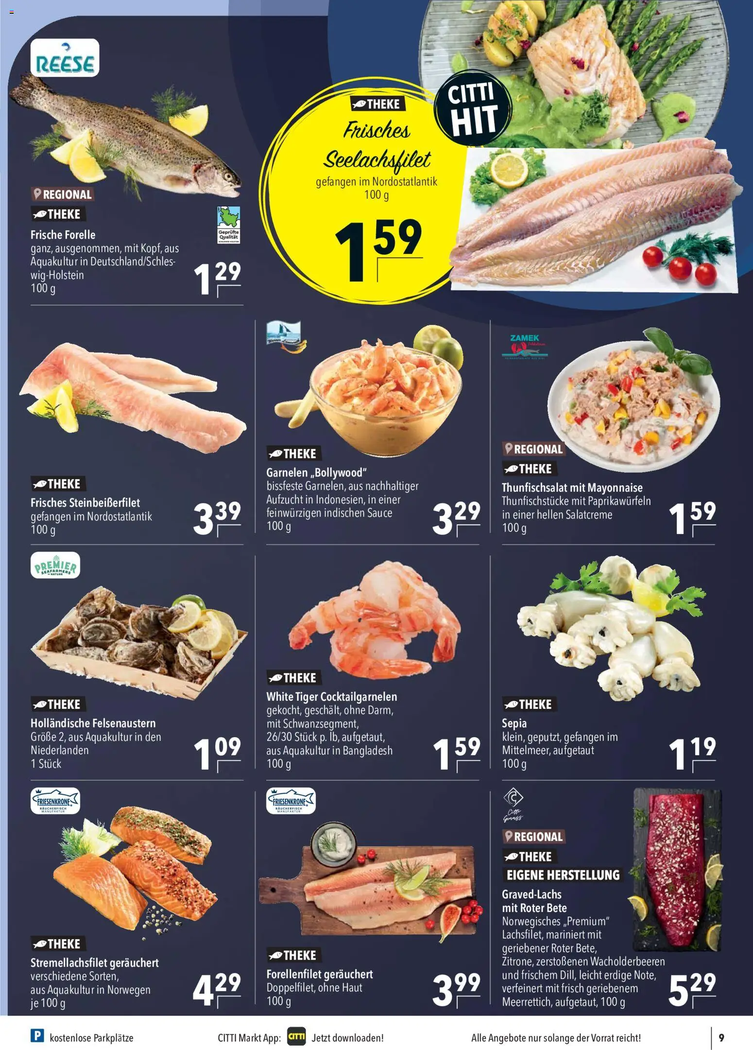 CITTI Markt Prospekt – gültig ab 29.07.2026 | Seite: 9 | Produkte: Theke, Garnelen, Mayonnaise