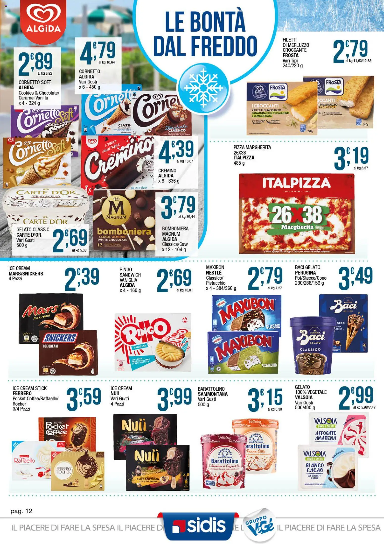 Volantino Sidis del 07/09/2026 | Pagina: 12 | Prodotti: Merluzzo, Panna, Cacao, Amarena