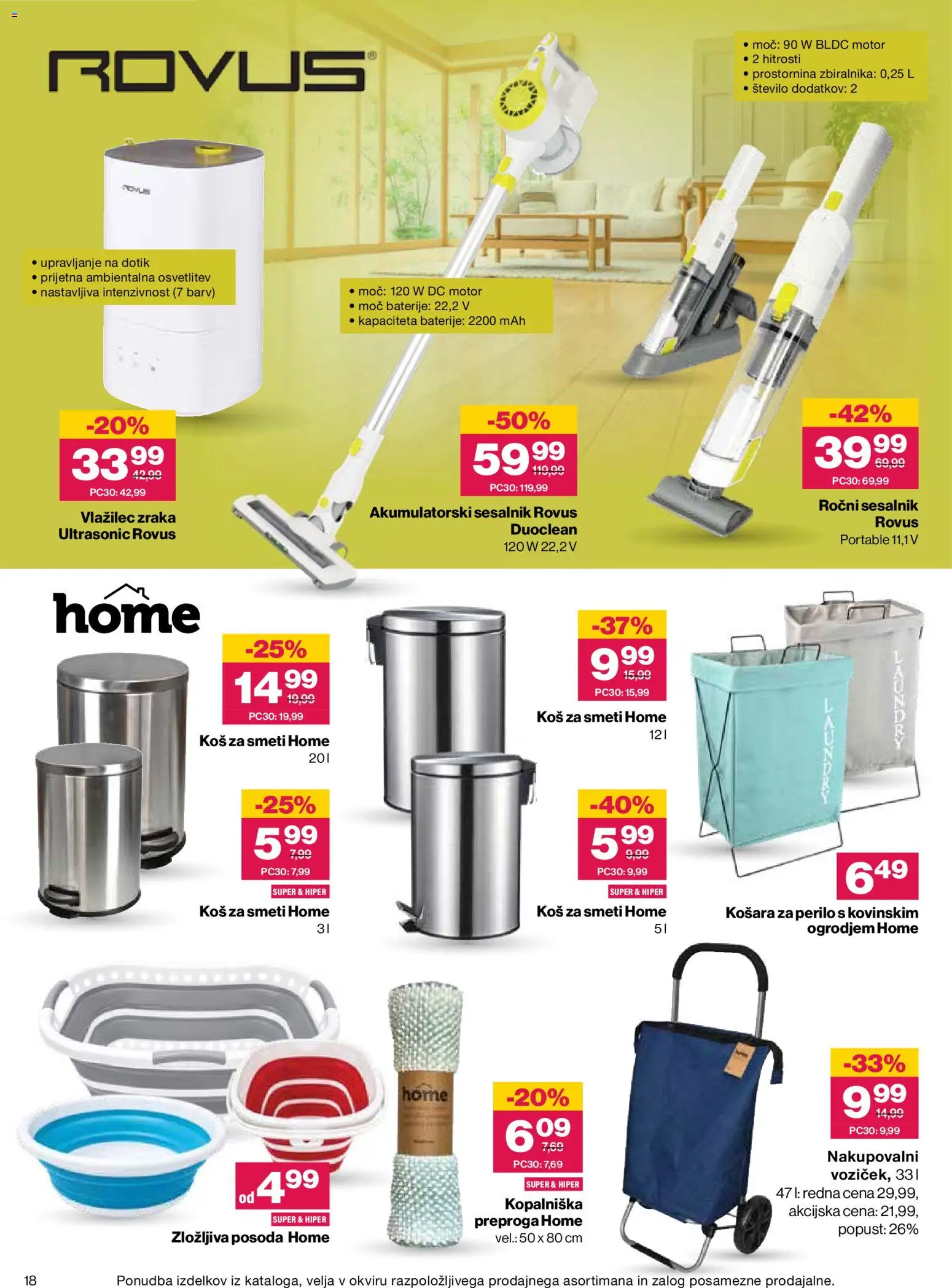 Novi Mercator katalog ponudbe – veljaven od 16.09.2026 | Stran: 18 | Izdelki: Košara, Baterije, Kos, Preproga