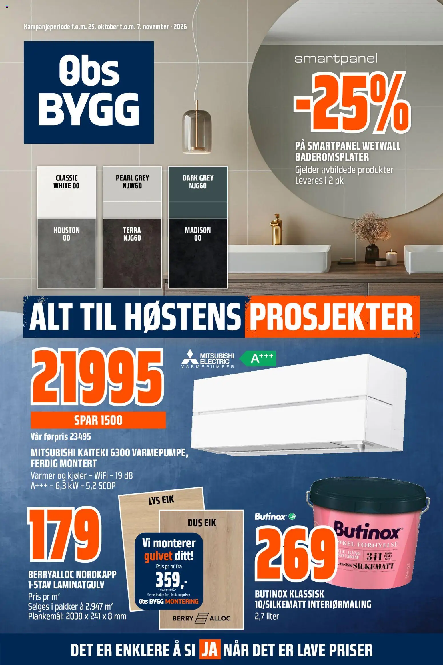 {H1} | Side: 1 | Produkter: Laminatgulv, Lys