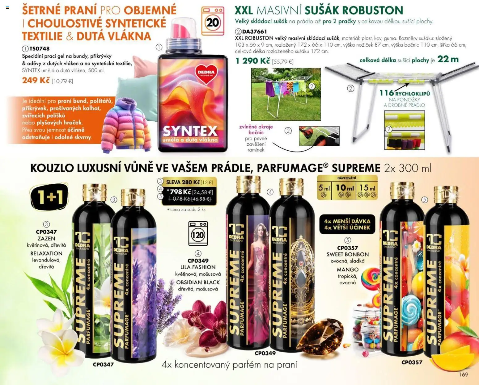 Nové Dedra akcie – leták je platný od 01.08.2026 | Strana: 69 | Produkty: Práčky, Prací gél, Ponožky, Mango