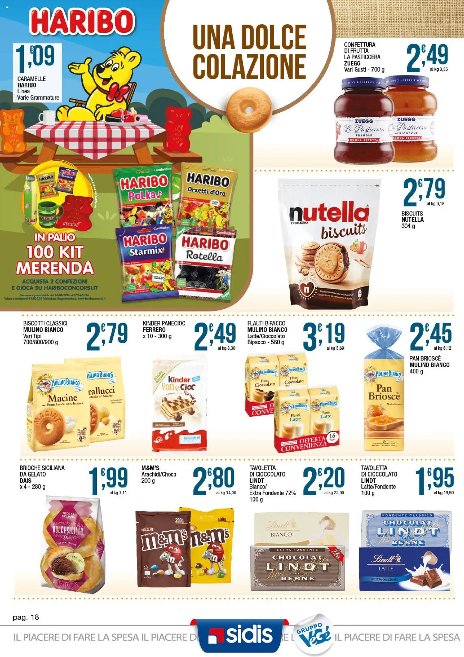 Volantino Sidis del 18.05.2026 | Pagina: 18 | Prodotti: Caramelle, Fragole, Biscotti, Frutta
