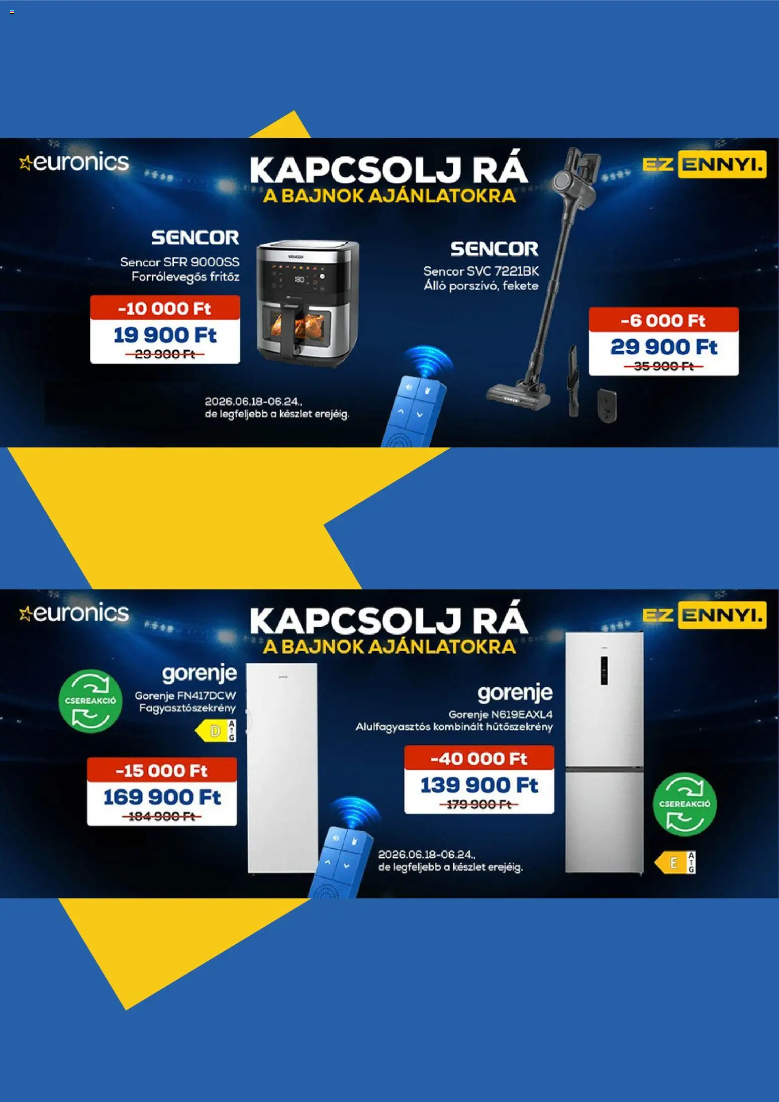 Euronics akciós ujság - amely érvényes a következő dátumtól: 18.06.2026 | Oldal: 1