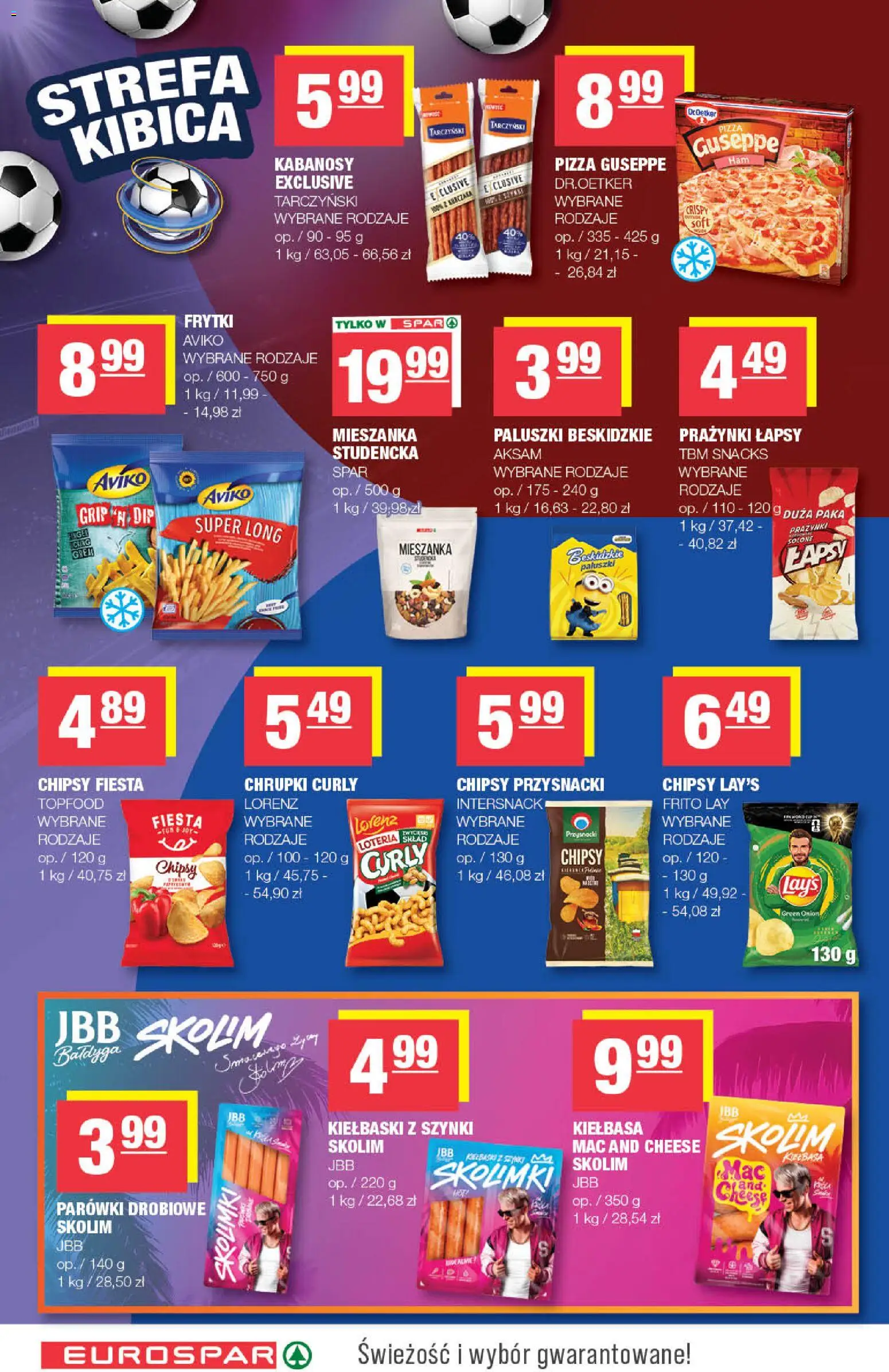 Spar gazetka - Eurospar od 15.07.2026 | Strona: 12 | Produkty: Chipsy, Kiełbaski, Paluszki, Frytki