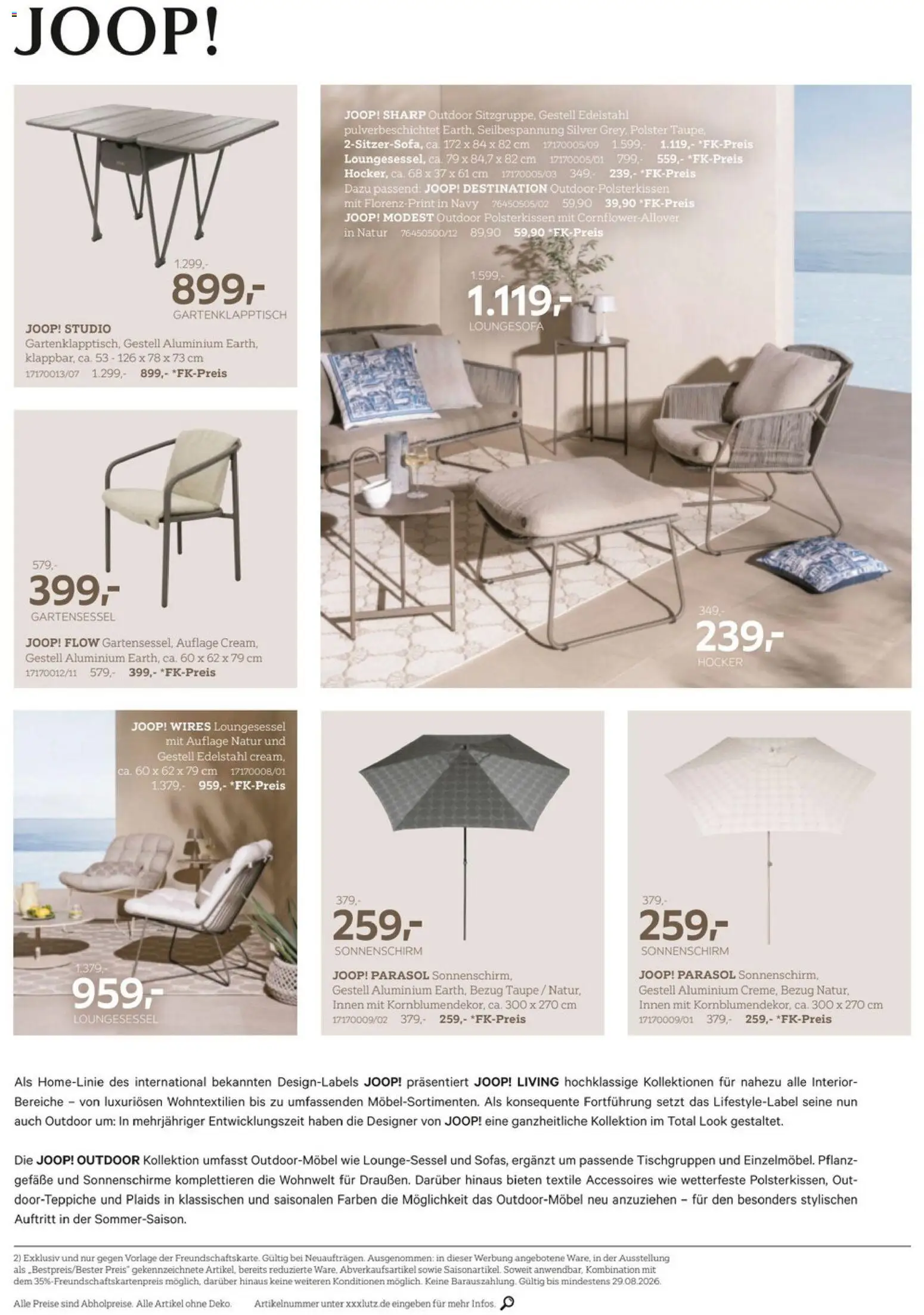 XXXLutz Home Collections – gültig ab 15.08.2026 | Seite: 10 | Produkte: Hocker, Sonnenschirm