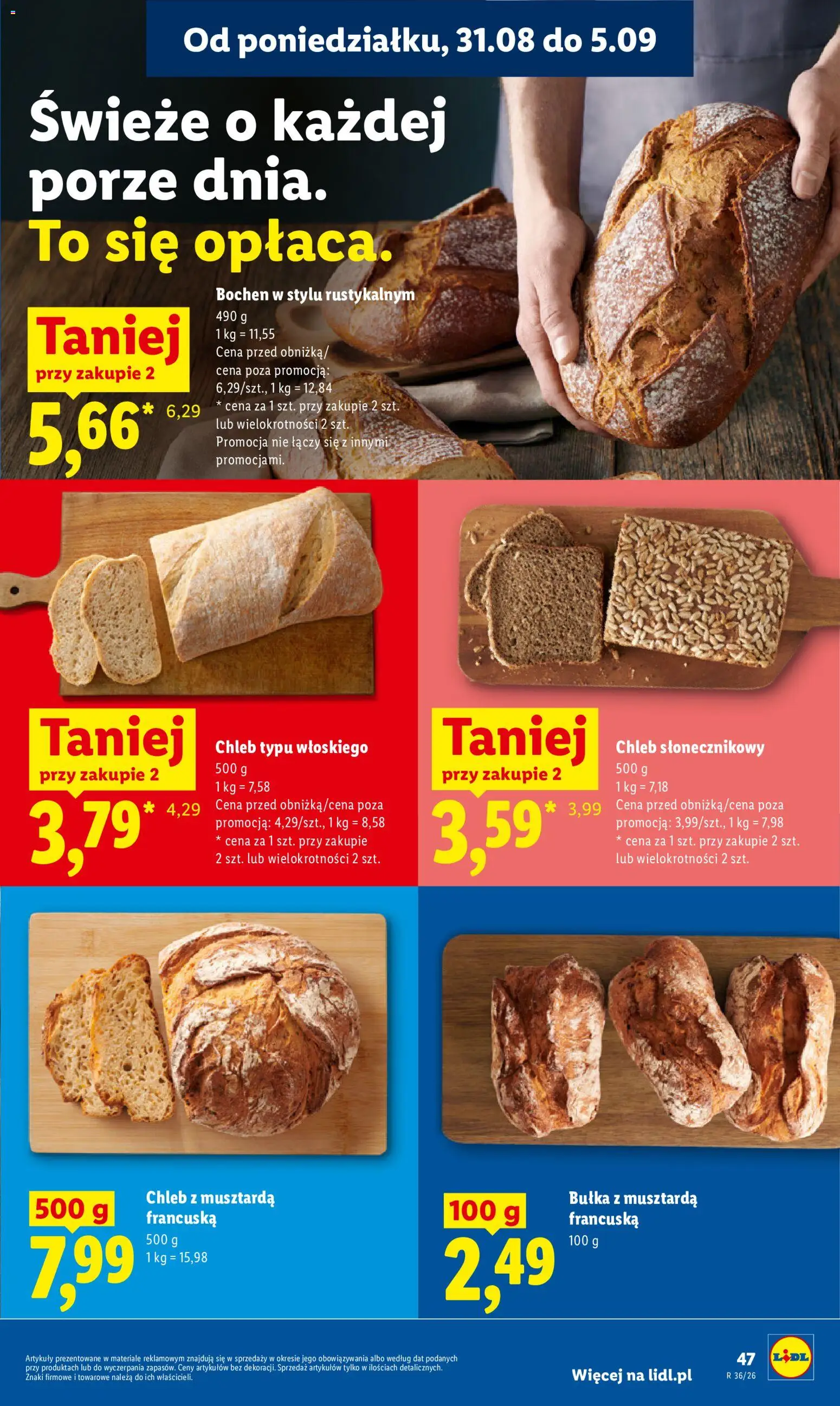 Lidl Polsko leták od 31.08.2026 | Strana: 47 | Produkty: Chléb