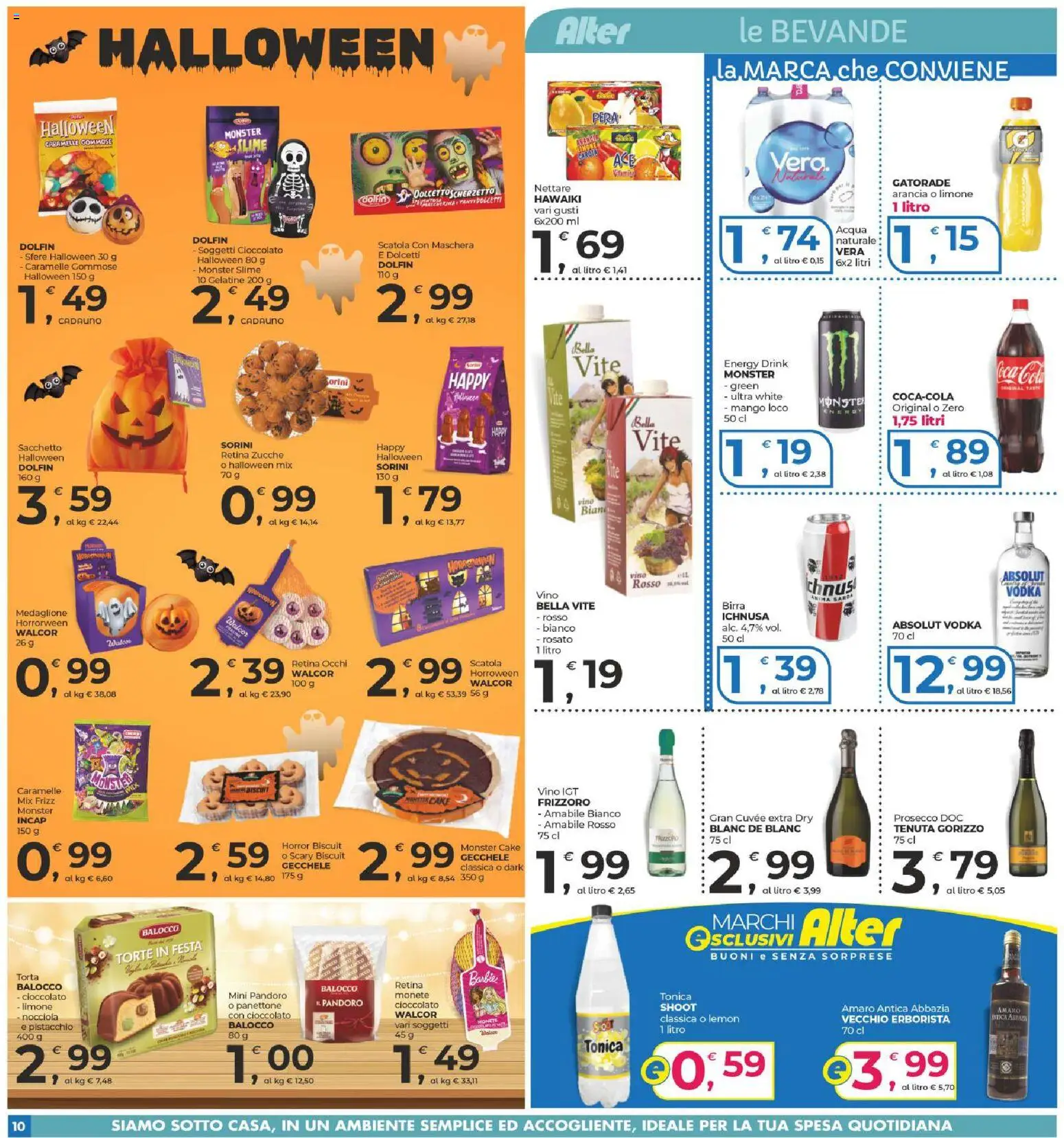 Volantino Alter Discount del 29/10/2026 | Pagina: 10 | Prodotti: Acqua, Pera, Panettone, Amaro