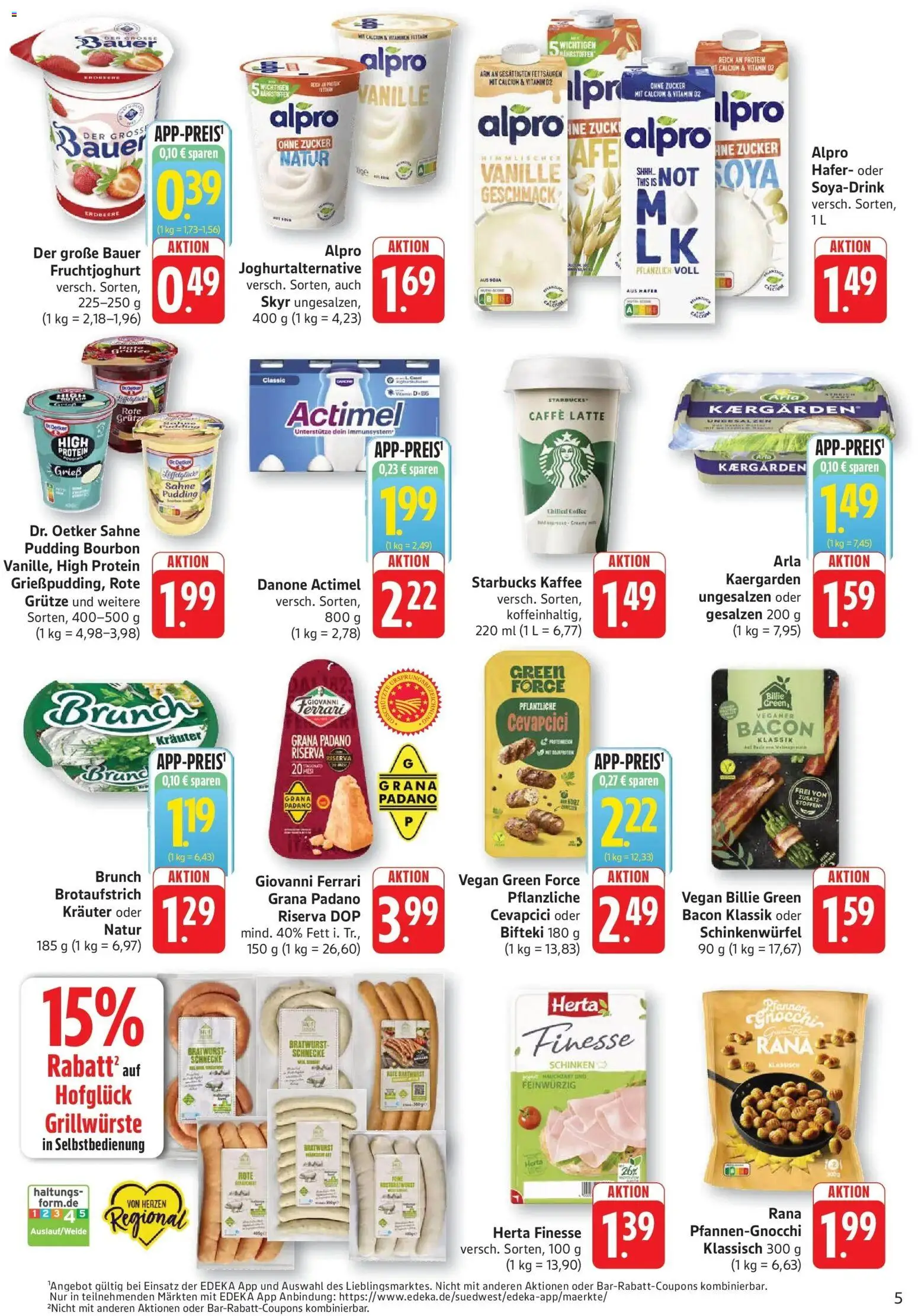 Edeka prospekt Kröppen – gültig ab 08.06.2026 | Seite: 5 | Produkte: Butter, Kaffee, Bratwurst, Fruchtjoghurt